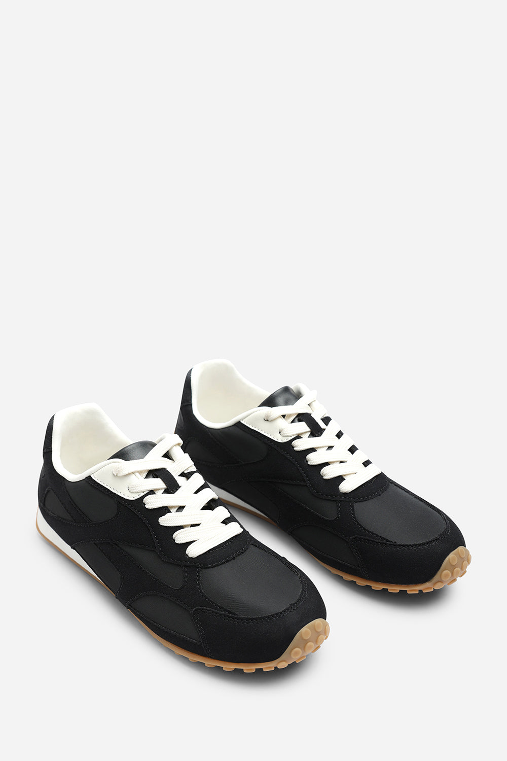 Black Marleigh Suede Retro Runner Trainer, Image 4 of 6