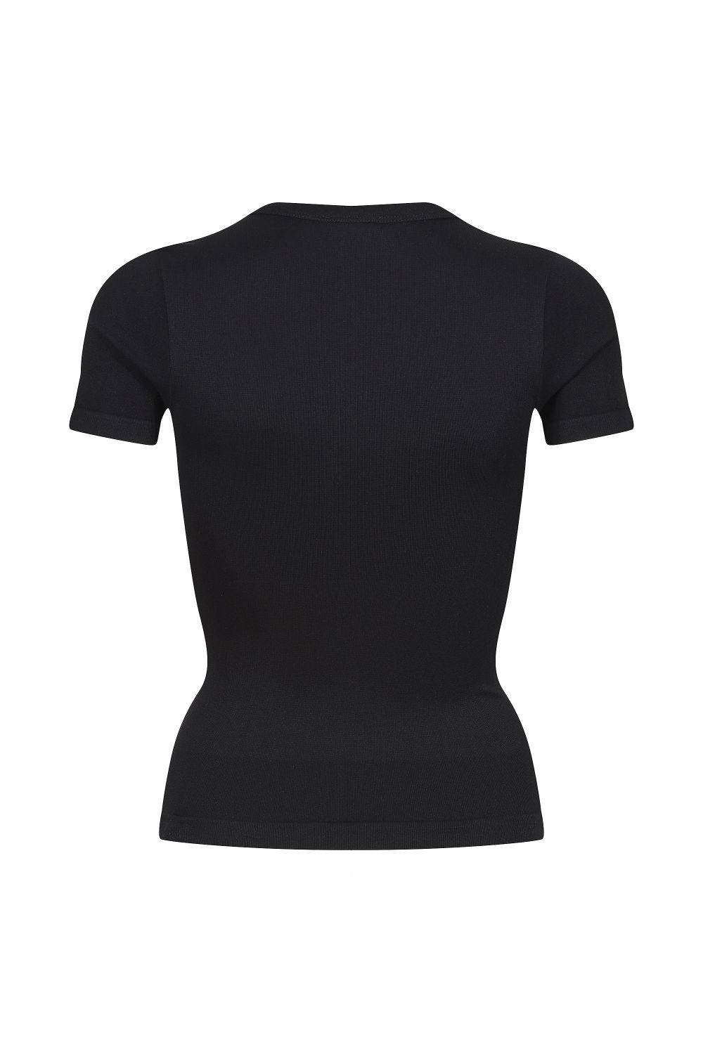 Black Basic Sculpting T-Shirt Smooth Fit, Image 2 of 5