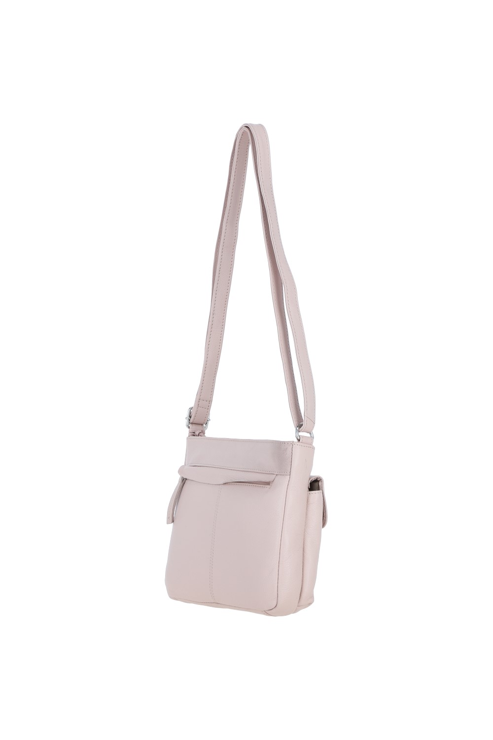 Light Pink 'Cardiff' Real Leather Crossbody Bag, Image 5 of 5