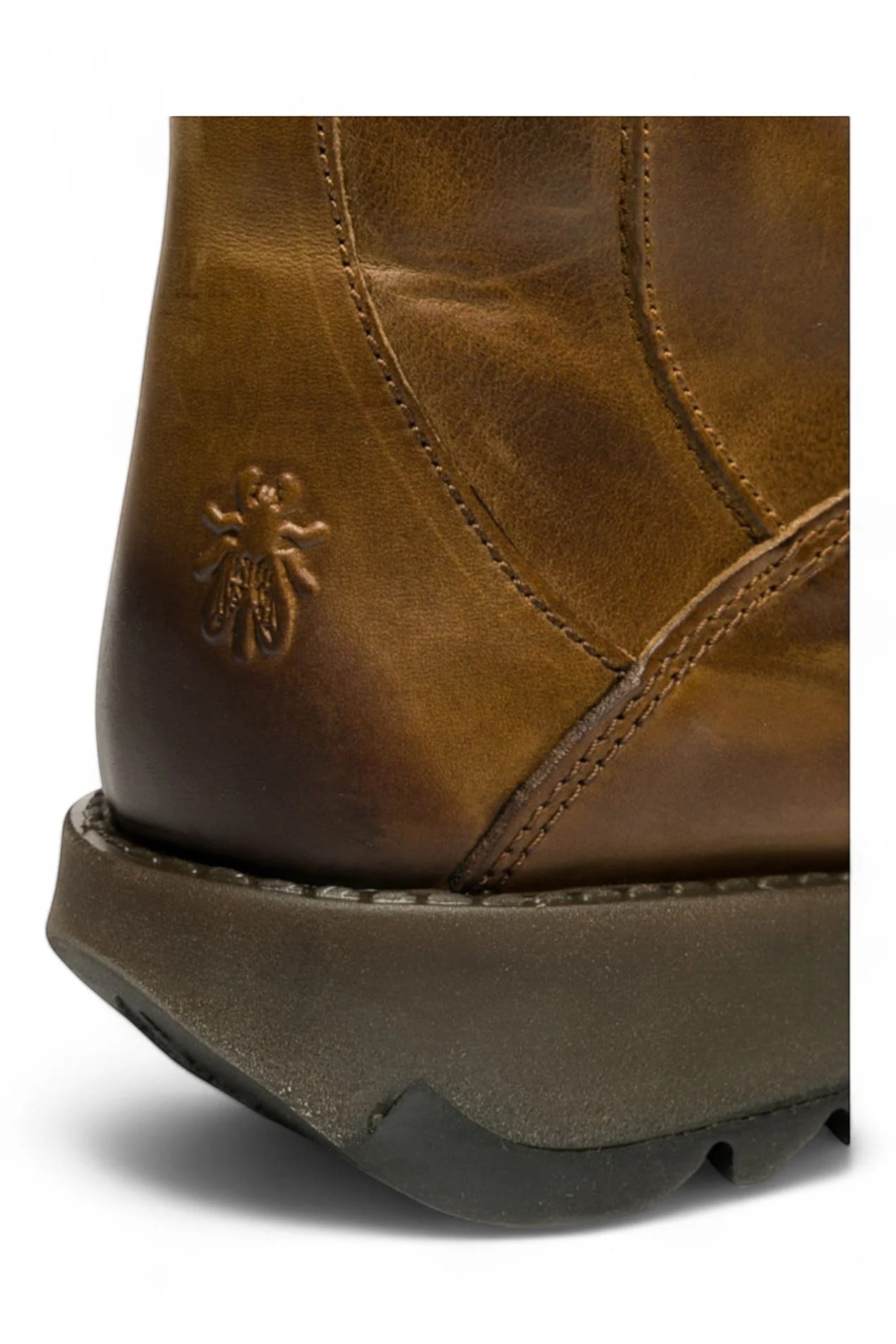 Brown Womens Heel Knee High Zip Up Boots-Mol 2, Image 7 of 8