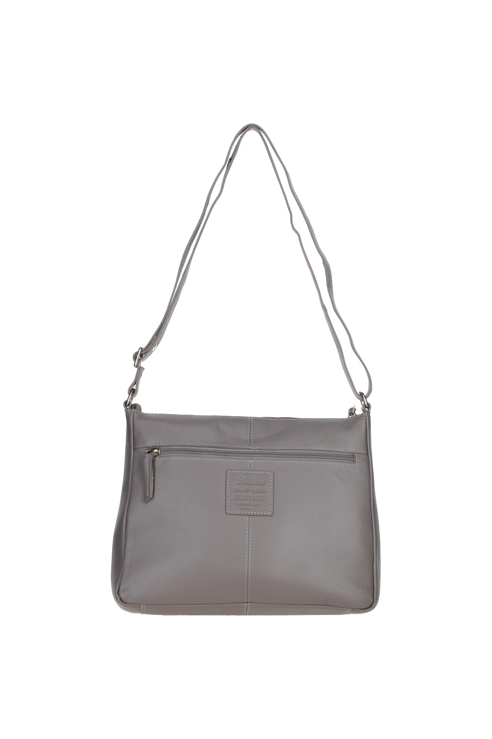 Taupe 'Aintree' Genuine Leather Shoulder Bag, Image 4 of 4