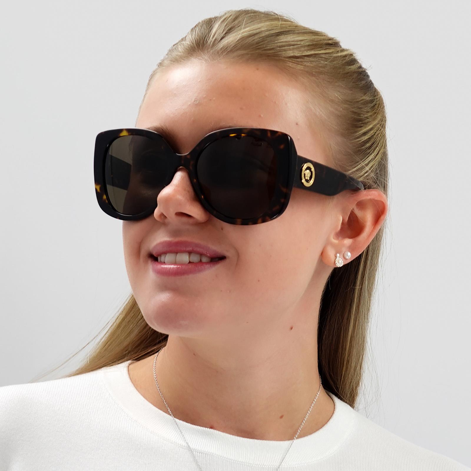Brown Square Havana Dark Brown Sunglasses, Image 6 of 6