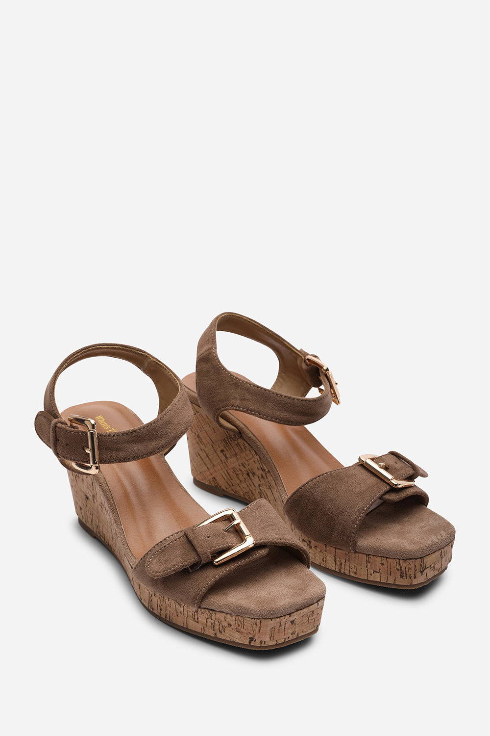 Camel Where's That From Camel Olivine Double Strap Platform Wedge, Image 4 of 6