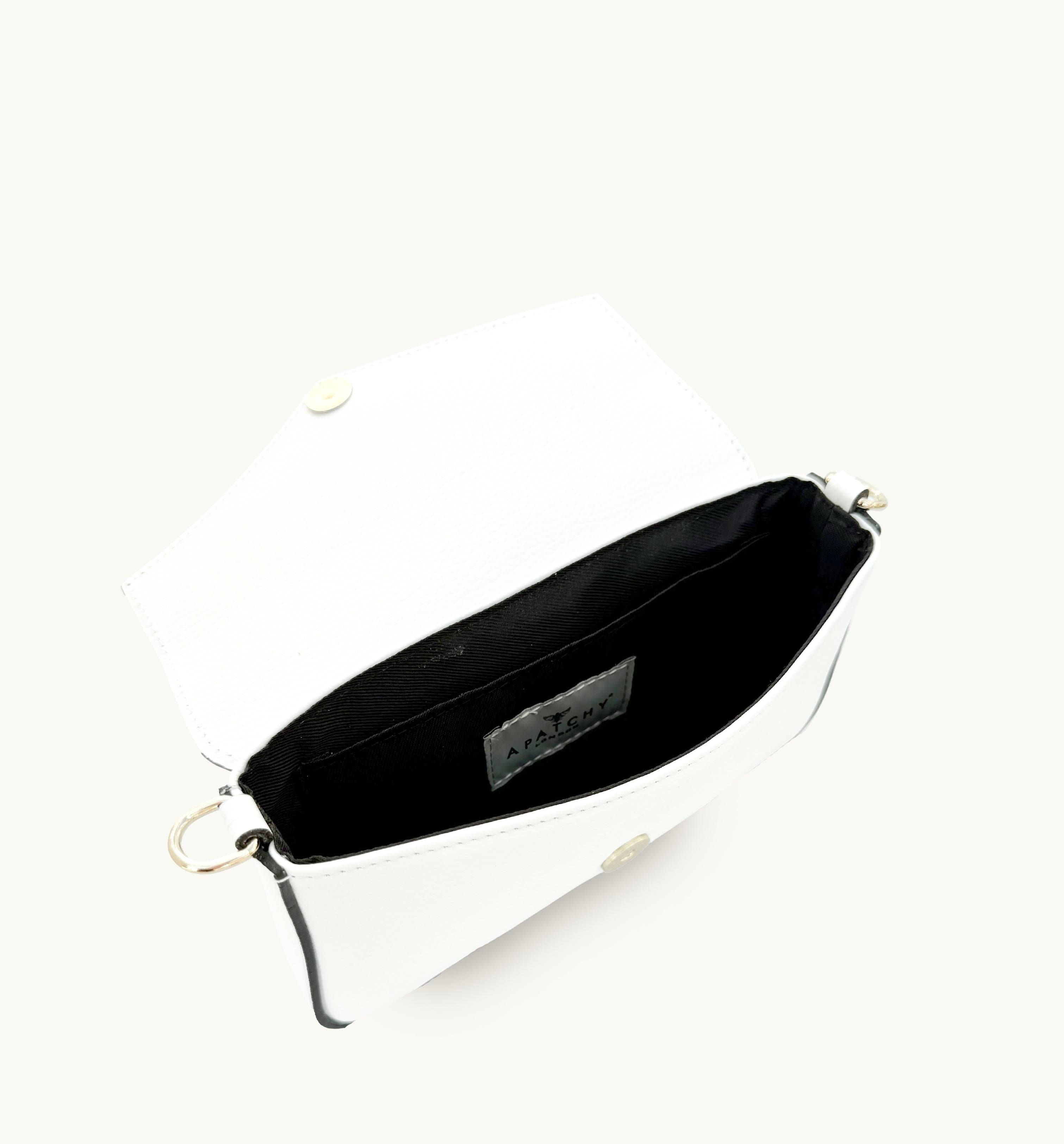 White The Munro White Leather Shoulder Bag, Image 6 of 7