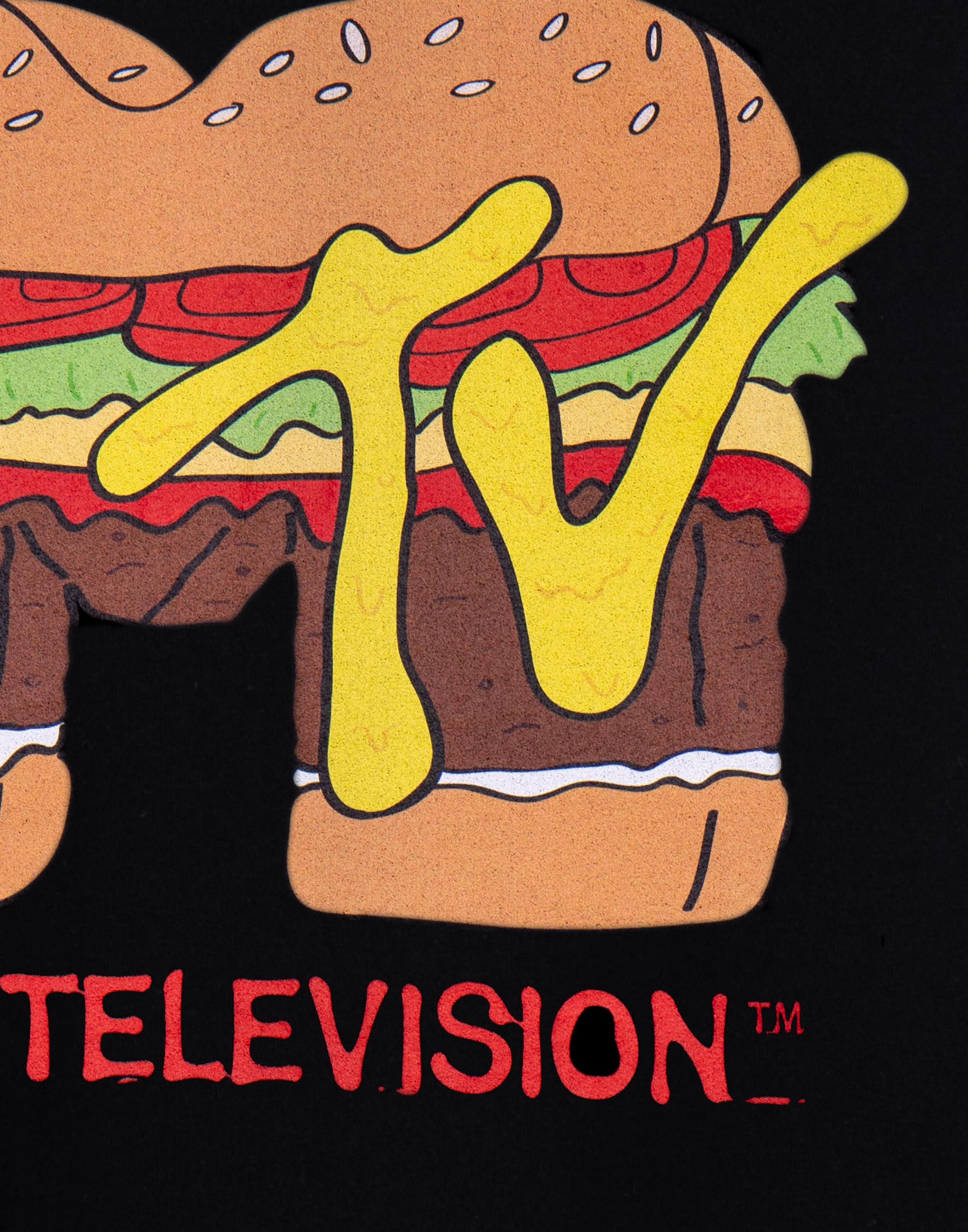Black MTV Burger T-Shirt, Image 6 of 6