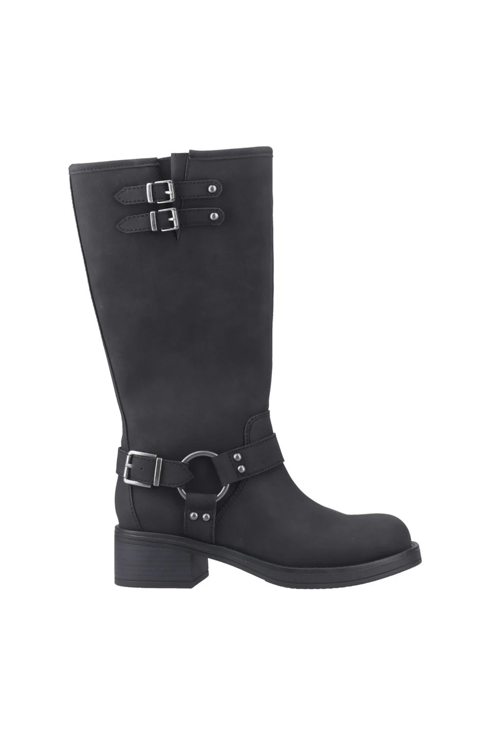 Black Nash Tall Biker Boots, Image 3 of 5