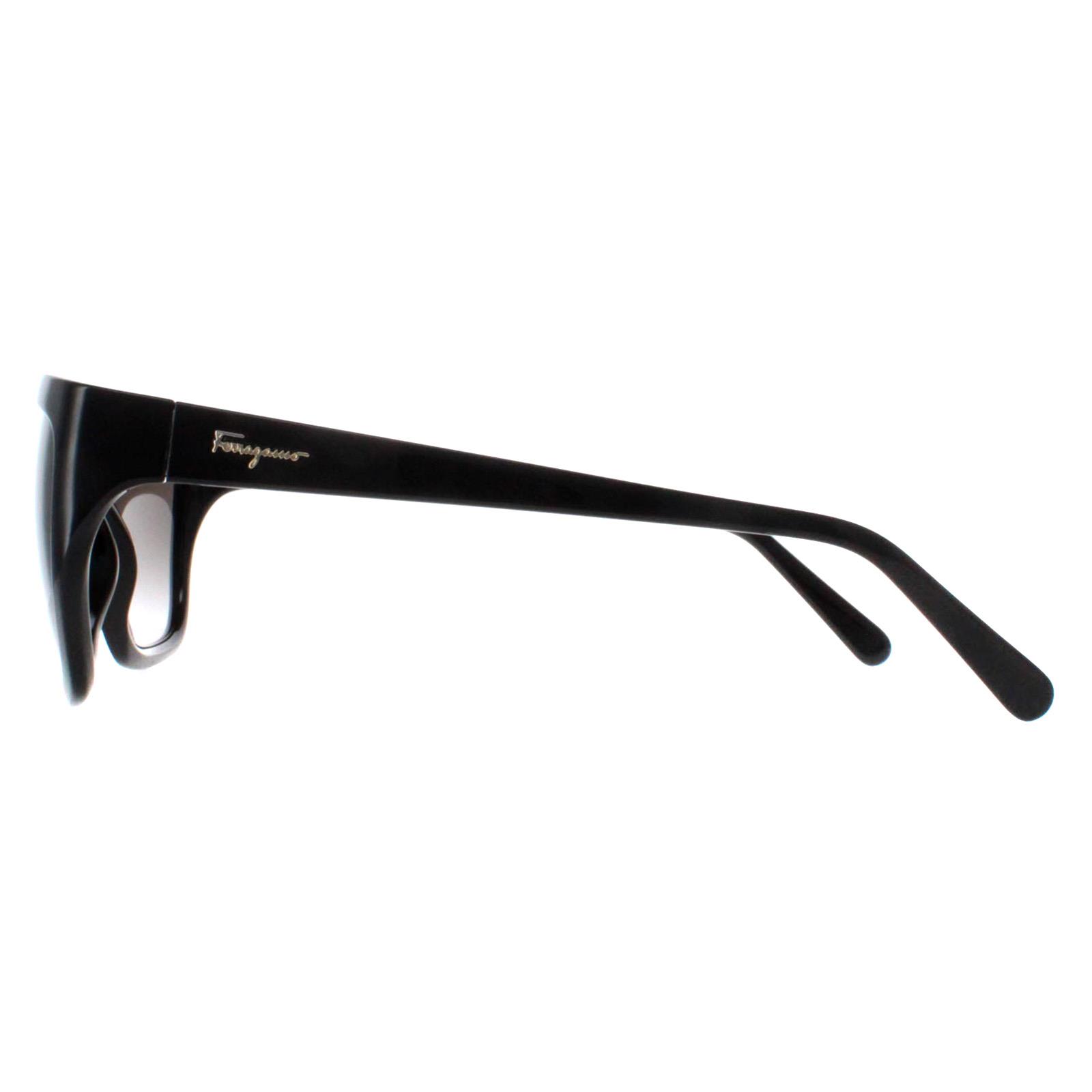 Black Salvatore Ferragamo Black Square Black Grey Gradient SF1018S, Image 3 of 4