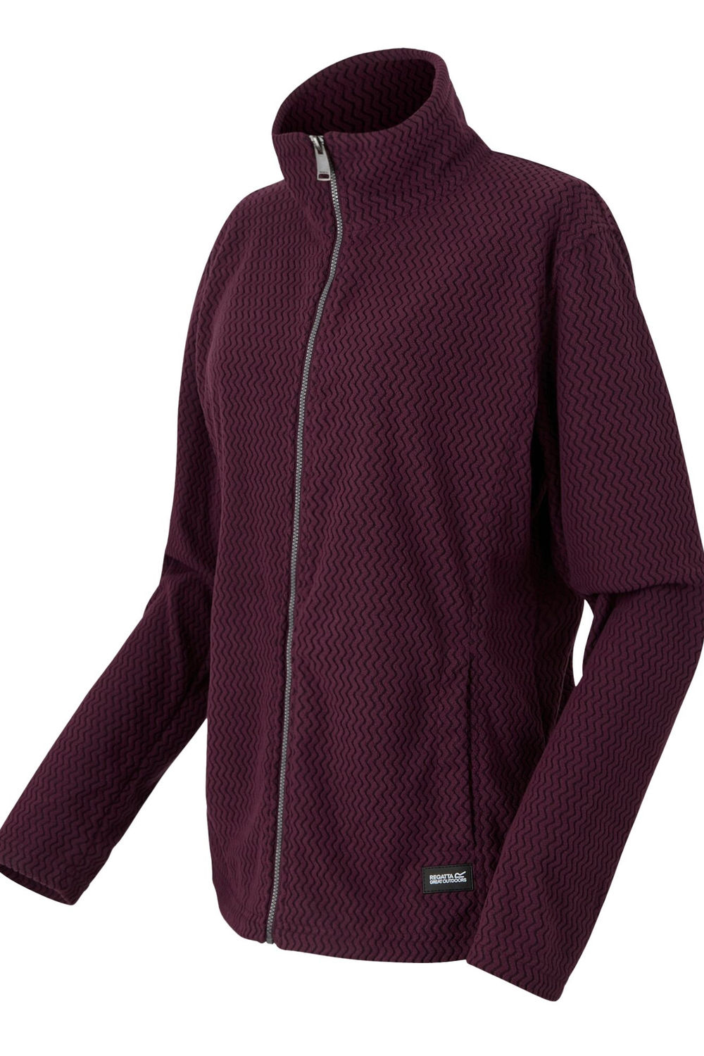 Plum Heidy Full Zip Fleece, Image 3 of 5