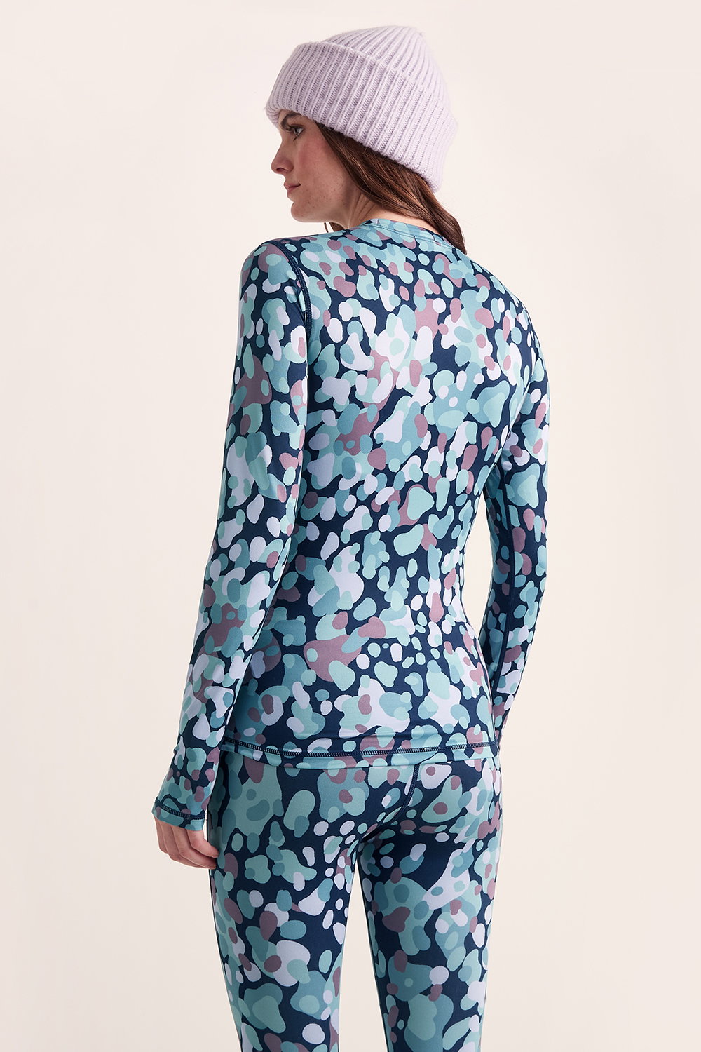 Blue Snowdon Thermal Crew Neck Base Layer, Image 3 of 6