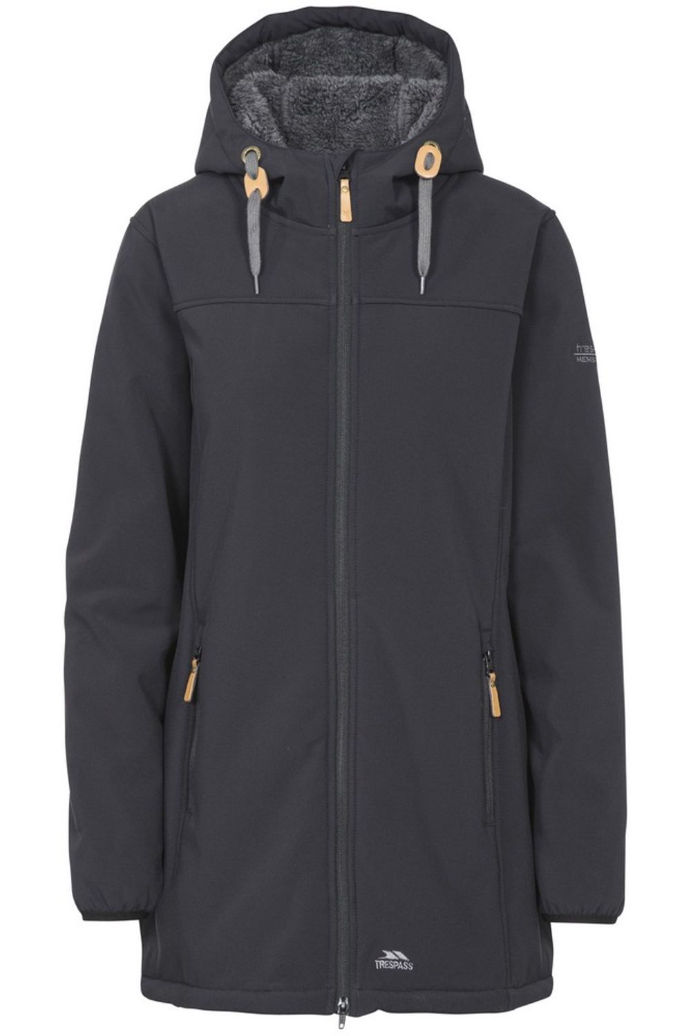 Black Kristen Long Hooded Waterproof Jacket, Image 1 of 8