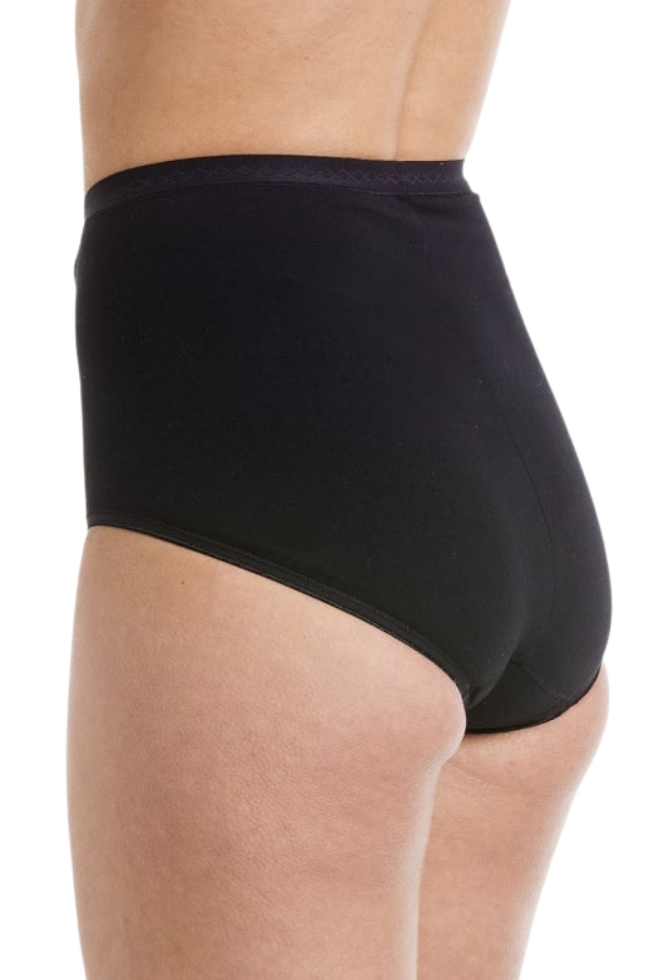 Black Two Pack Hi- Waist Control Briefs, Image 2 of 5