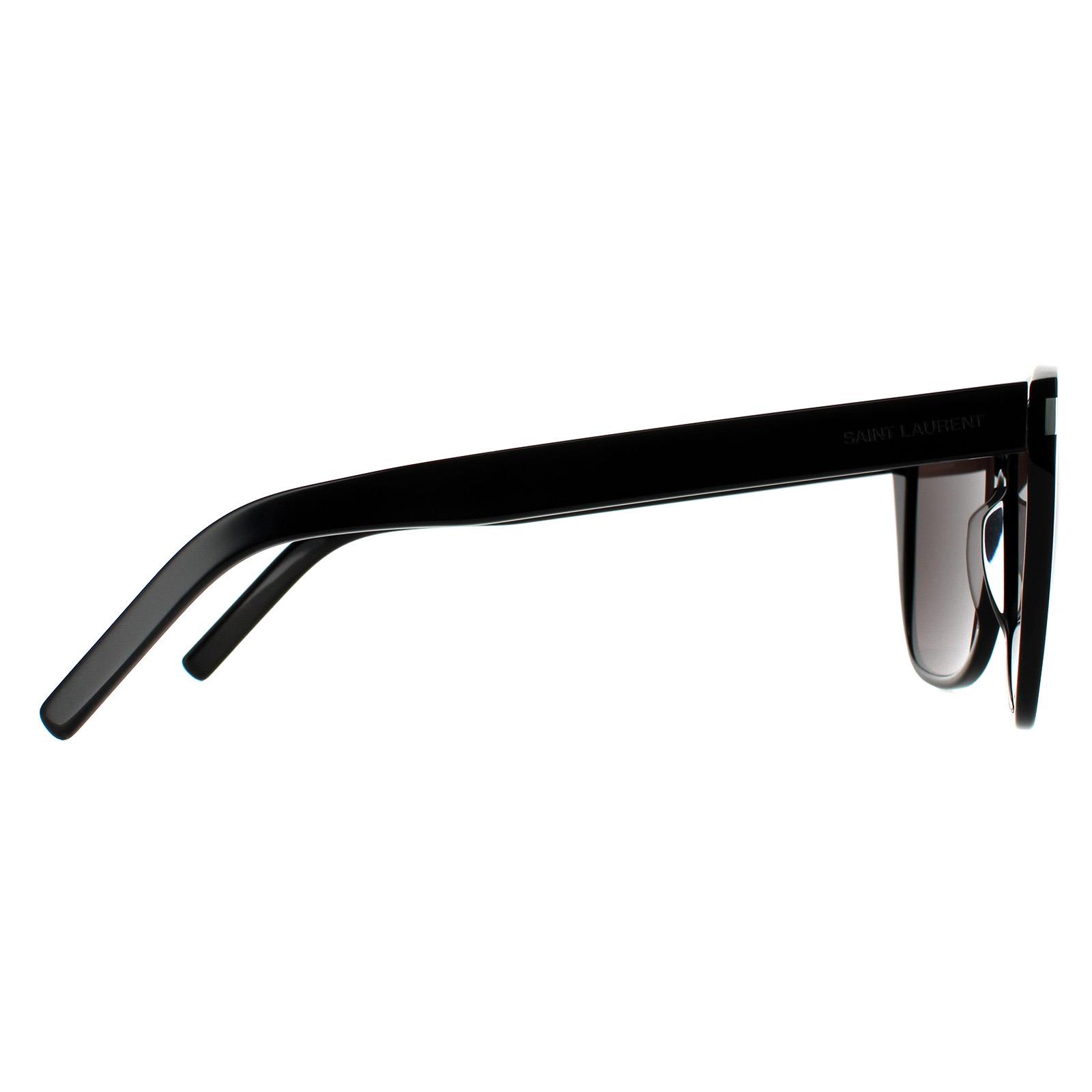 Black Saint Laurent Black Square Black Grey Smoke Sunglasses, Image 4 of 6