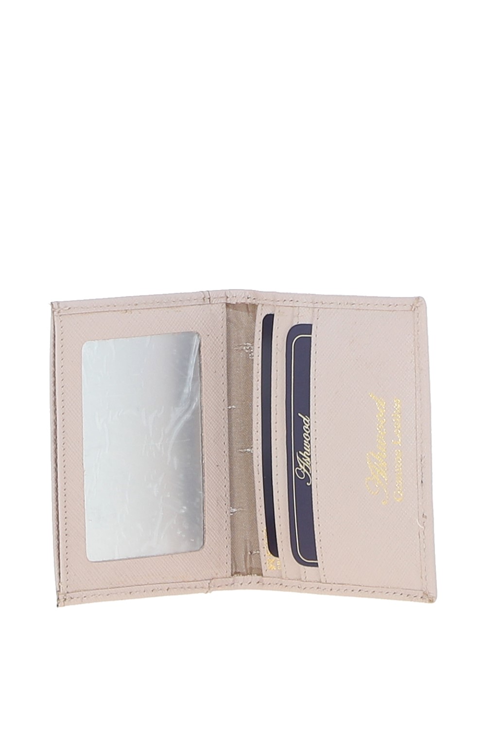 Light Pink Elegant Real Leather Card Holder & Key Ring Set, Image 3 of 5