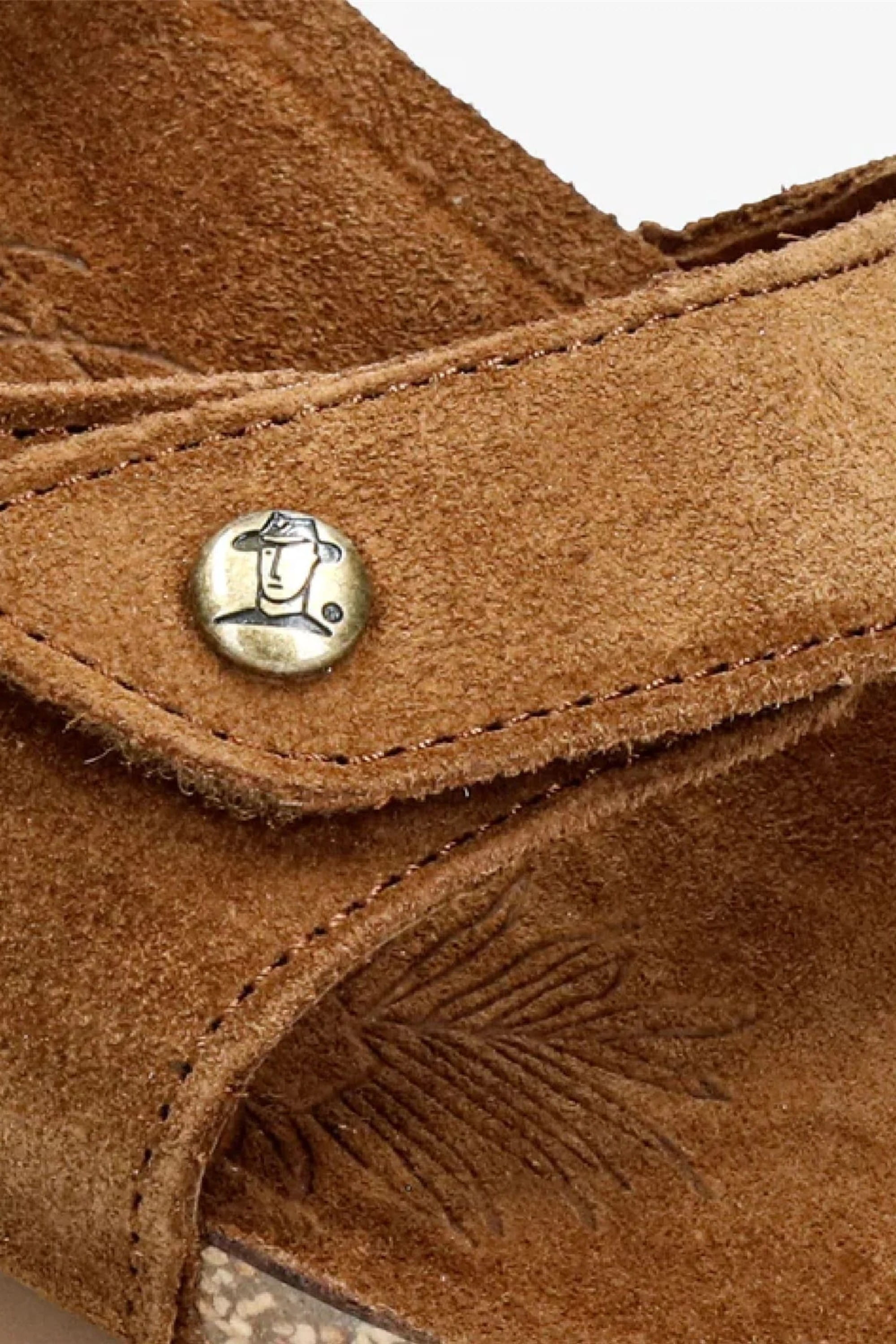 Brown Womens Leather Wedge Sandals - Sulia B26, Image 8 of 8