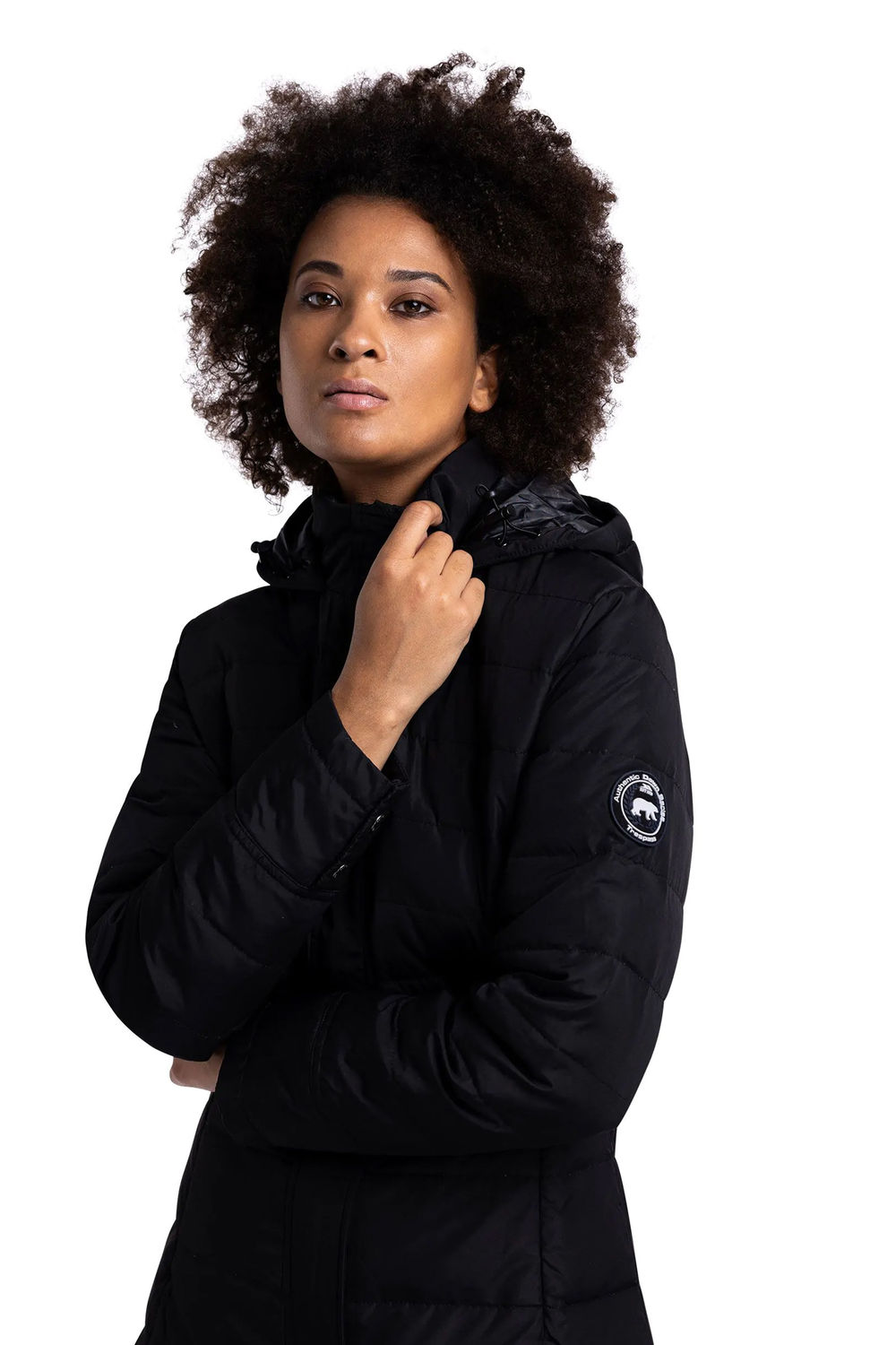 Black Trespass Black Bitsy Down Jacket, Image 4 of 5