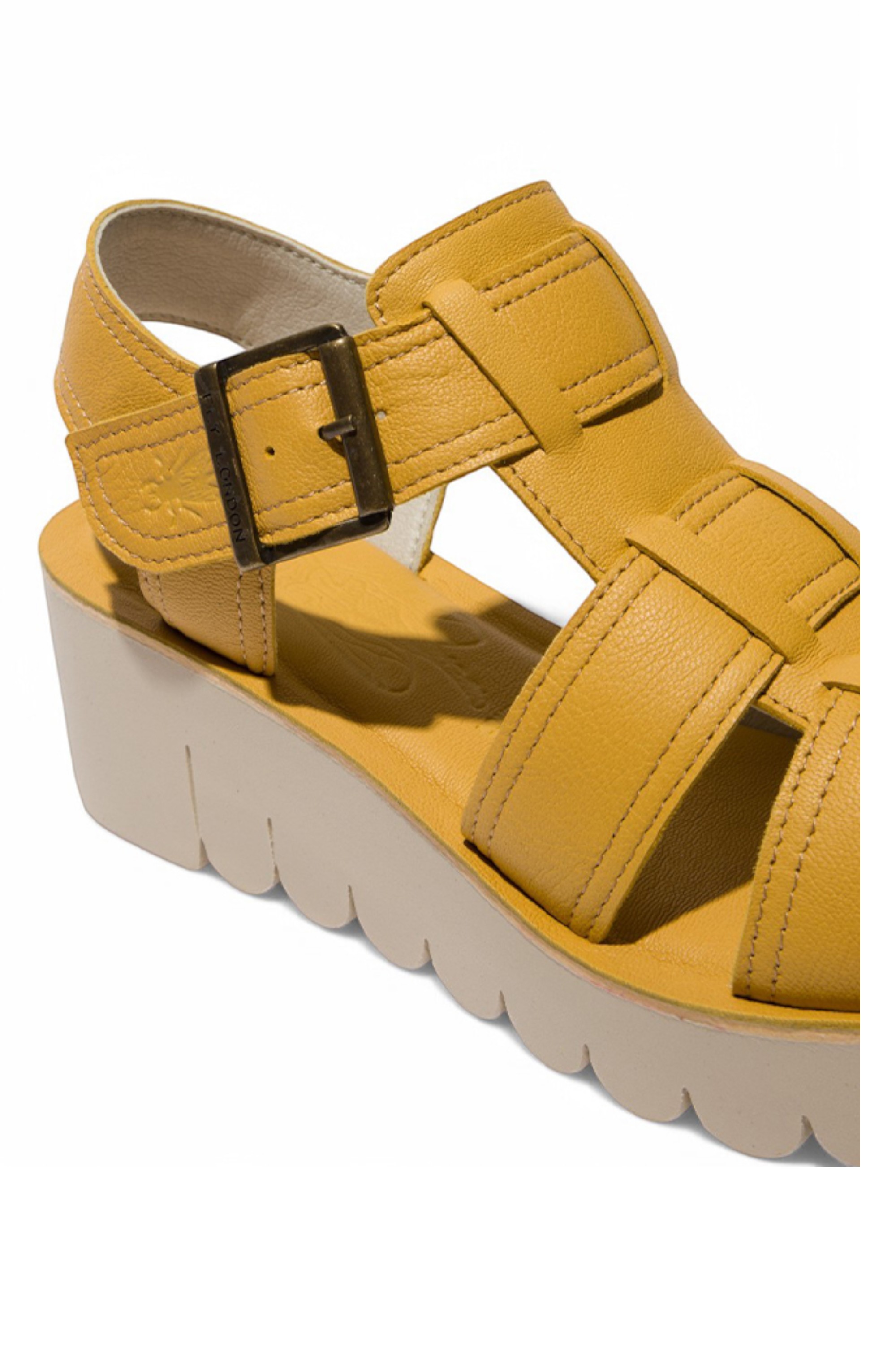 Yellow Womens Comfort Wedge Sandals -YUDD236FLY, Image 4 of 4