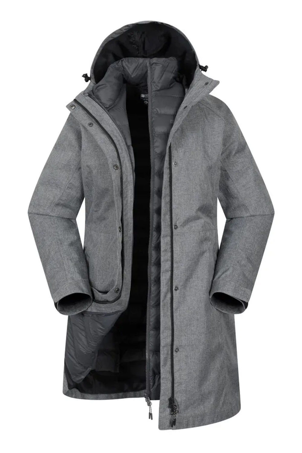 Dark Grey Alaskan Long 3 In 1 Jacket, Image 1 of 4