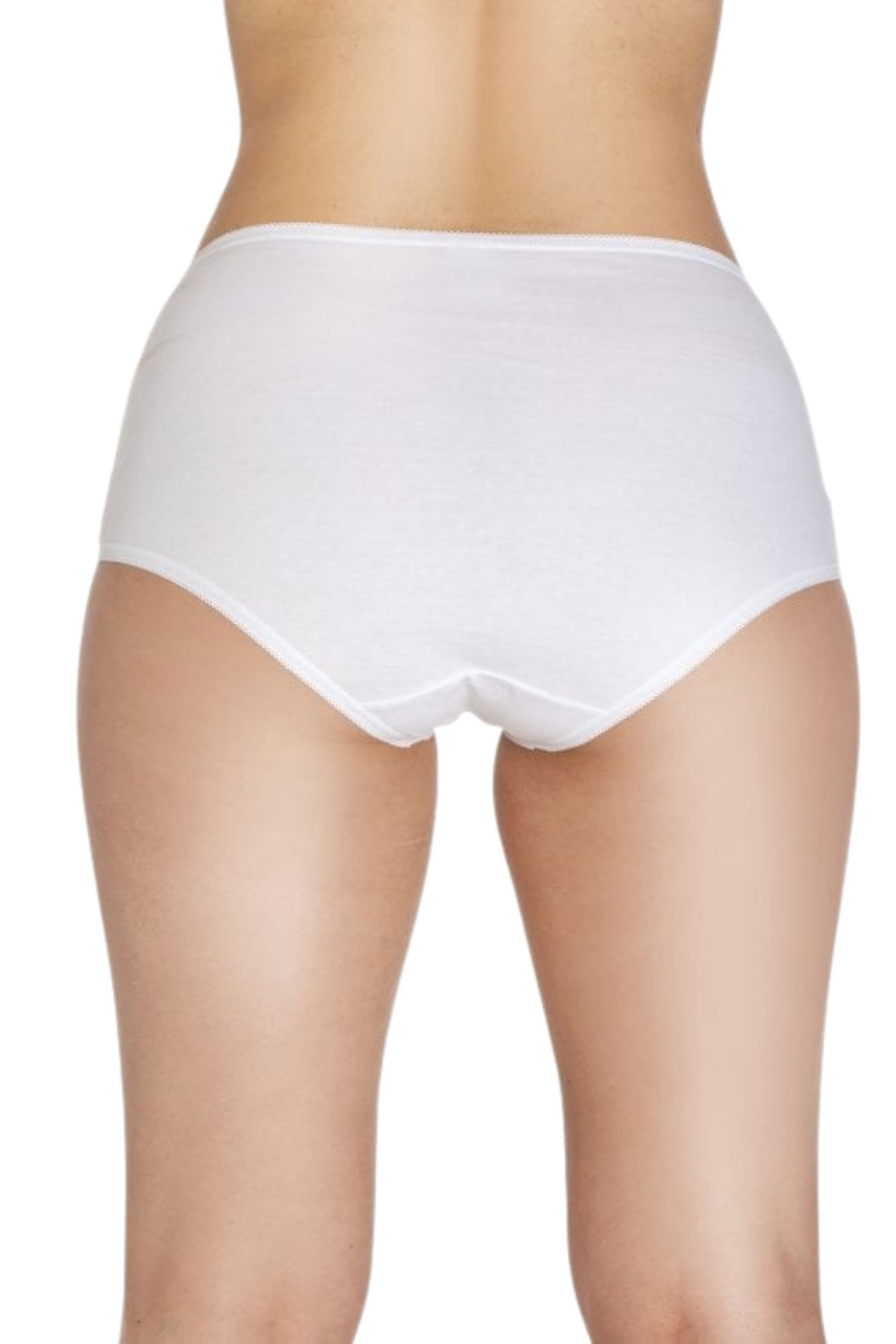 White Camille Lingerie White 2 Pack Floral Full Briefs, Image 3 of 5