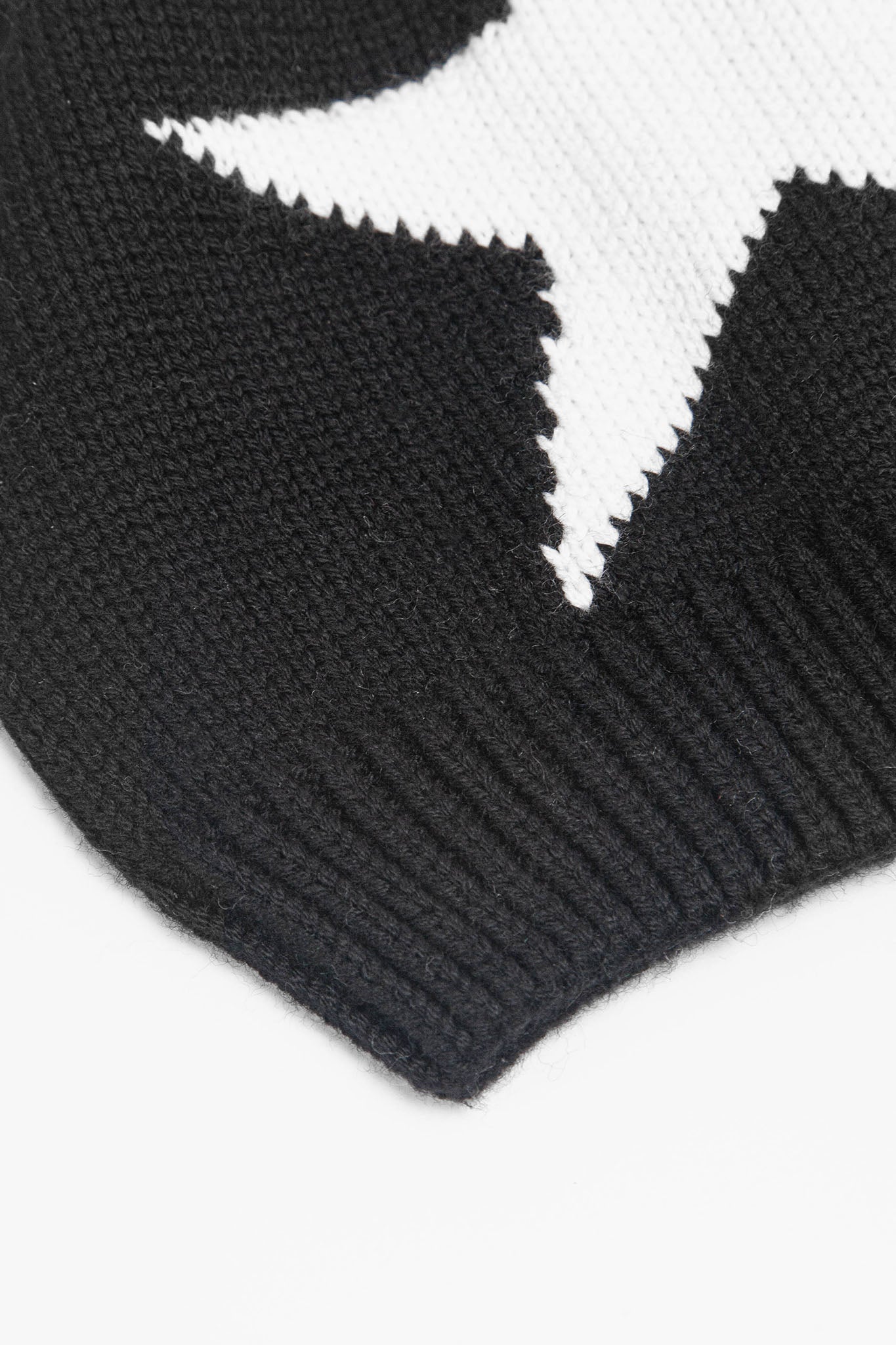 Black Star Wool Blend Beanie Hat, Image 2 of 2