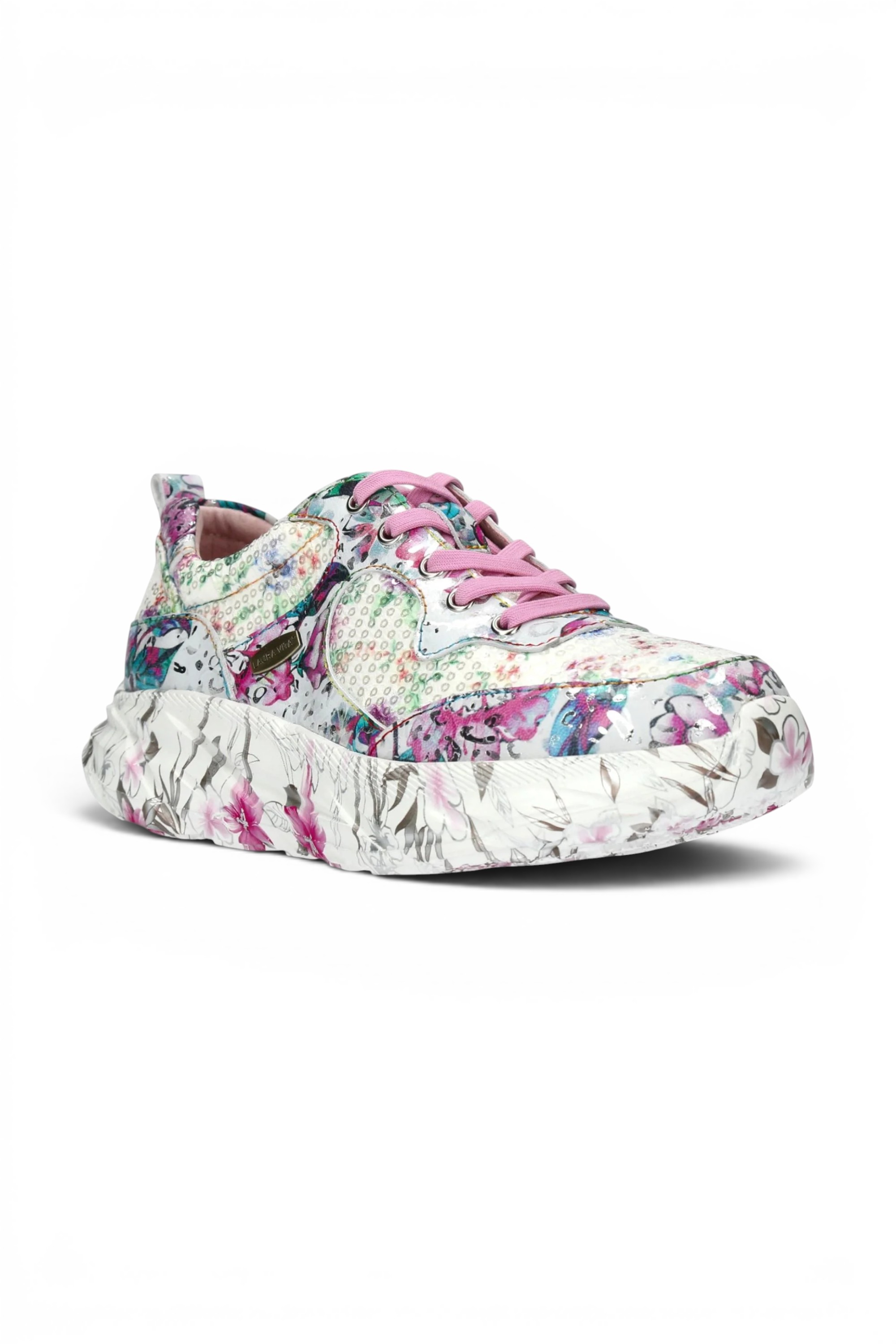 Pink Womens Trainers Sneaker Shoes-SOFIAO-07, Image 2 of 7