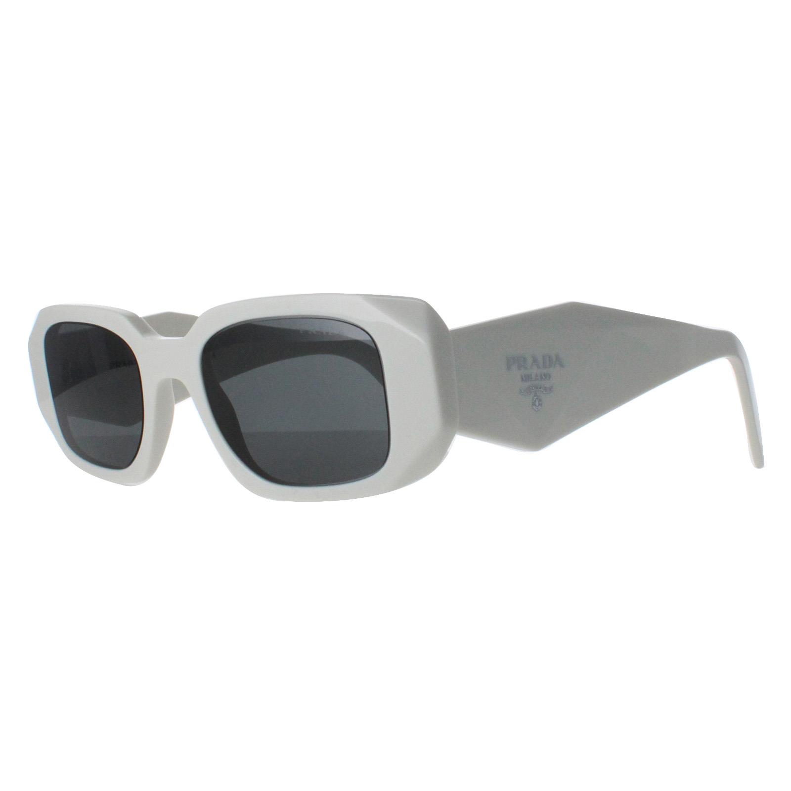 White Prada White Rectangle Talc Dark Grey PR17WS, Image 2 of 4