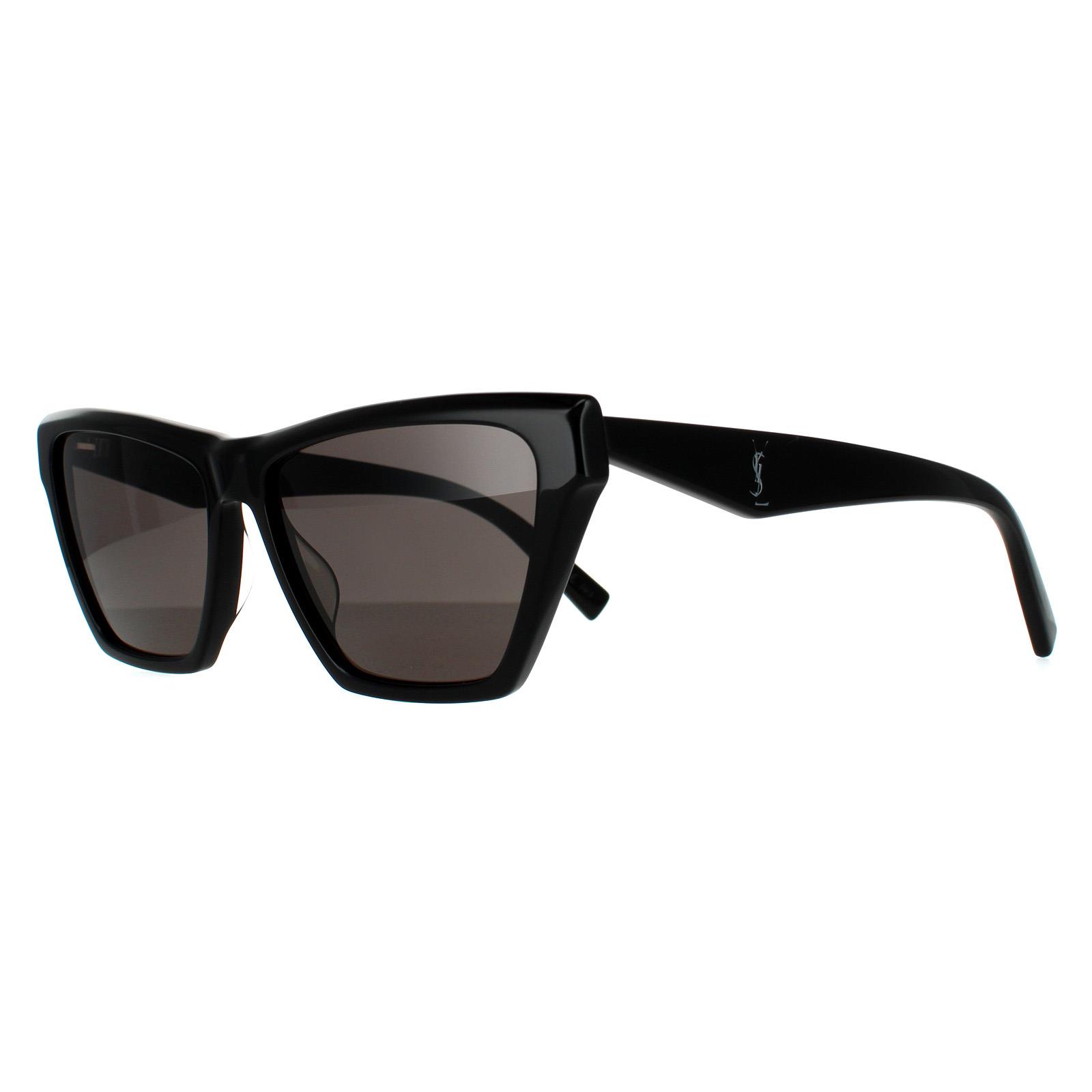 Black Saint Laurent Black Cat Eye Black Black Sunglasses, Image 2 of 6