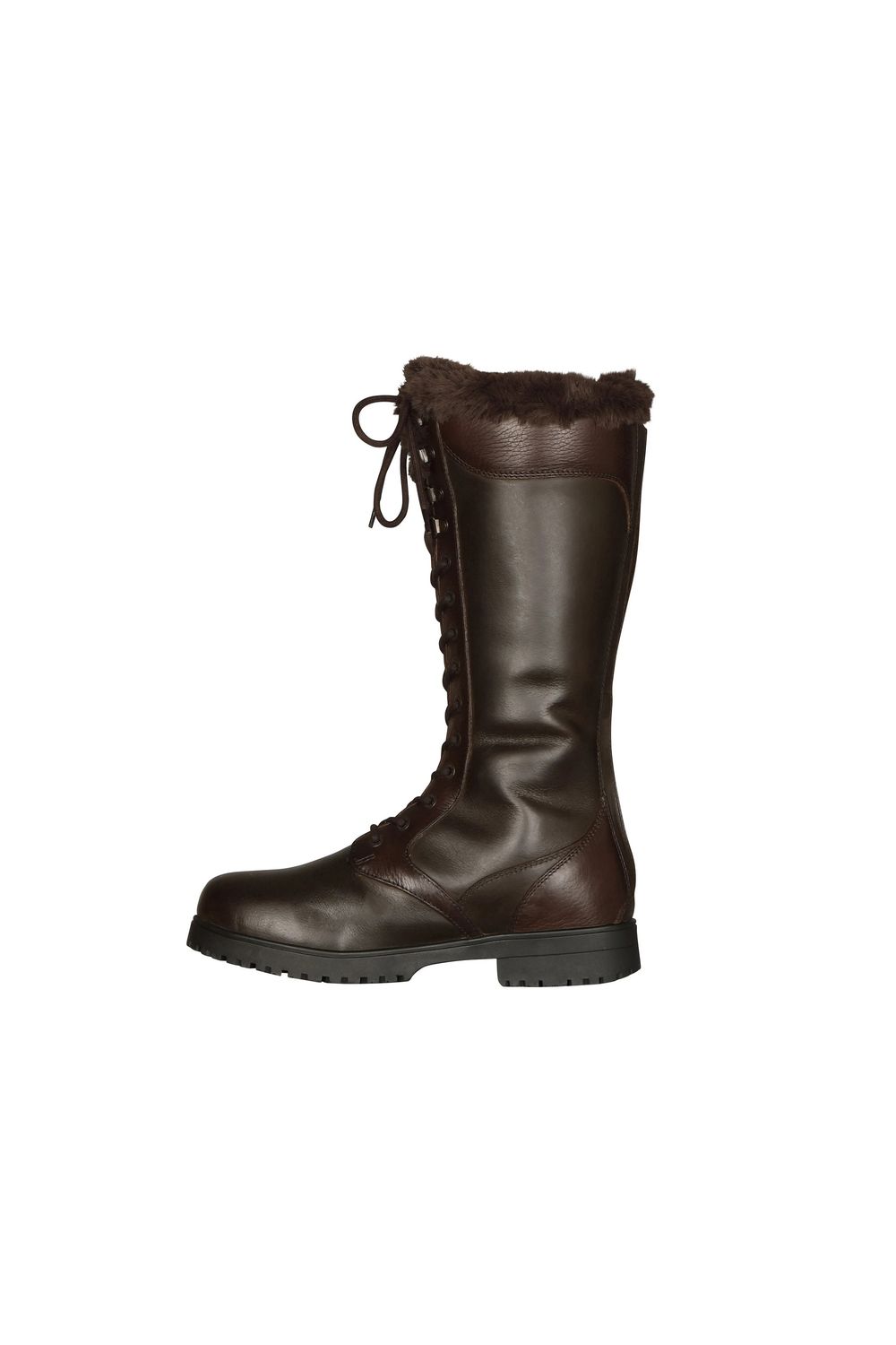 Brown Nola Lace Leather Country Boots, Image 2 of 4