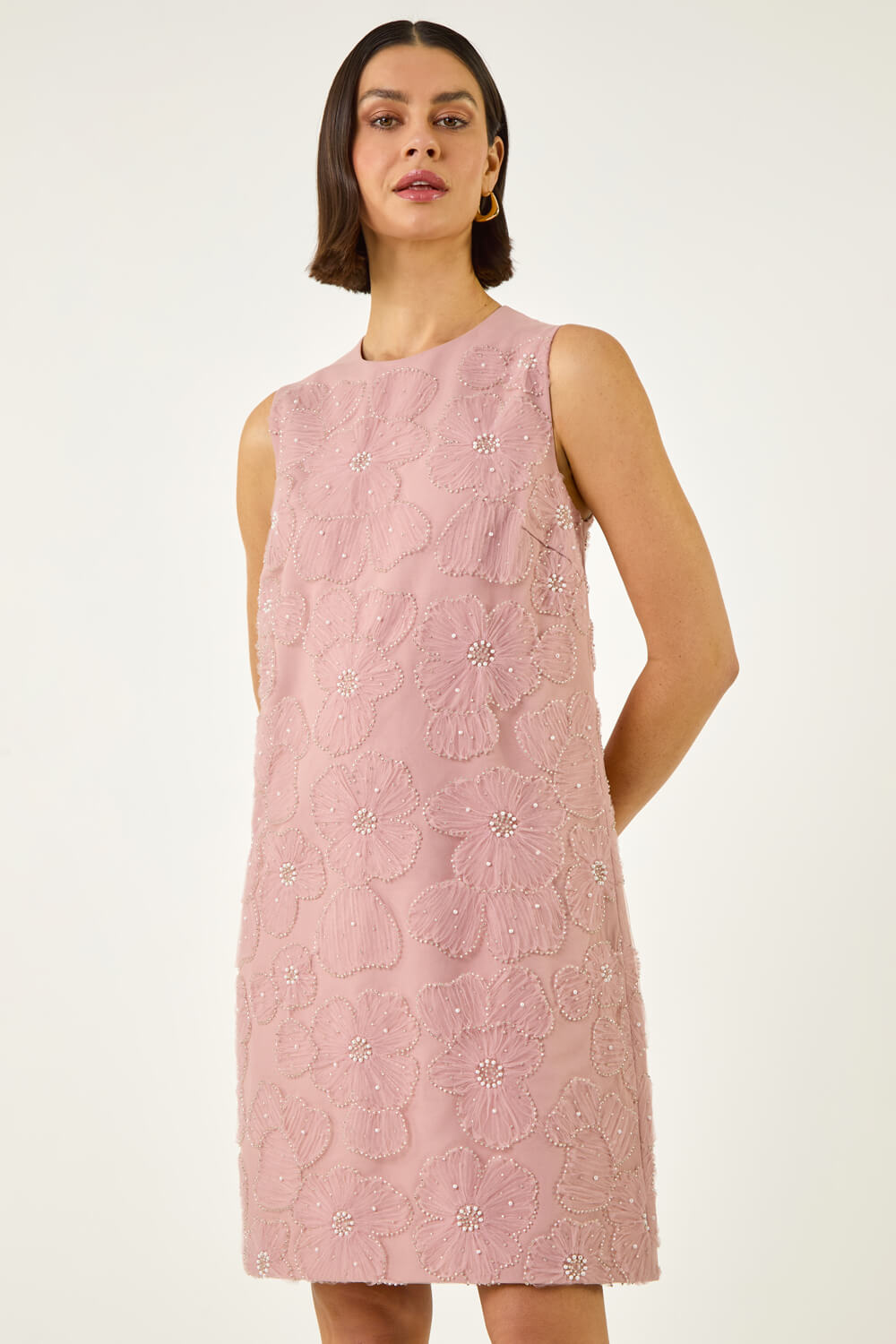 Light Pink Premium Sequin Shift Dress, Image 4 of 6