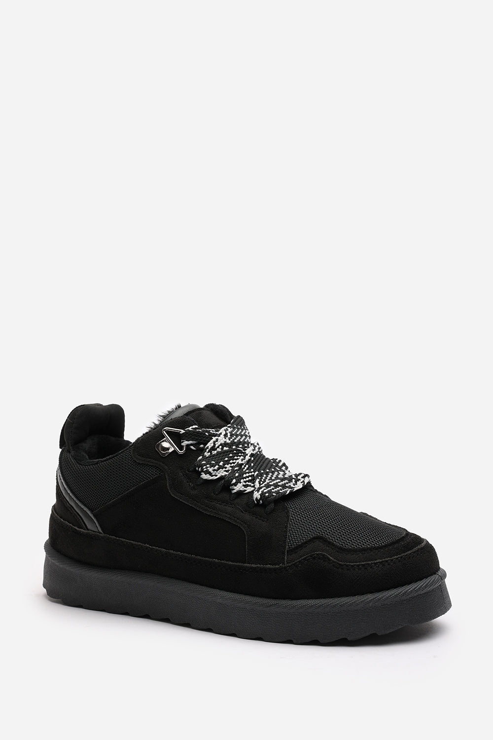 Black 'Darcy' Lace-Up Trainers with Chunky Sole, Image 3 of 7
