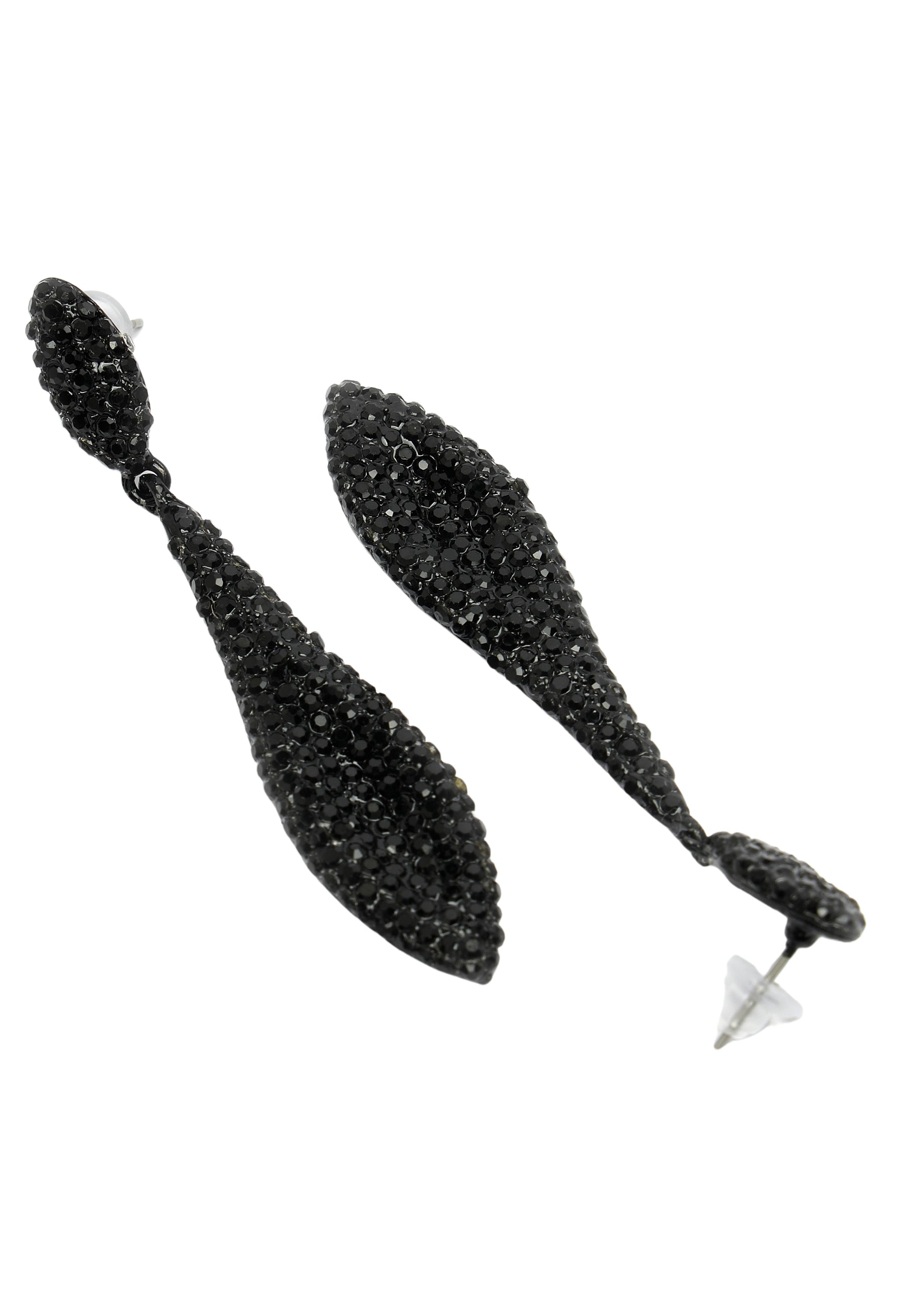 Black Diva Collection Drop Earrings, Image 3 of 5