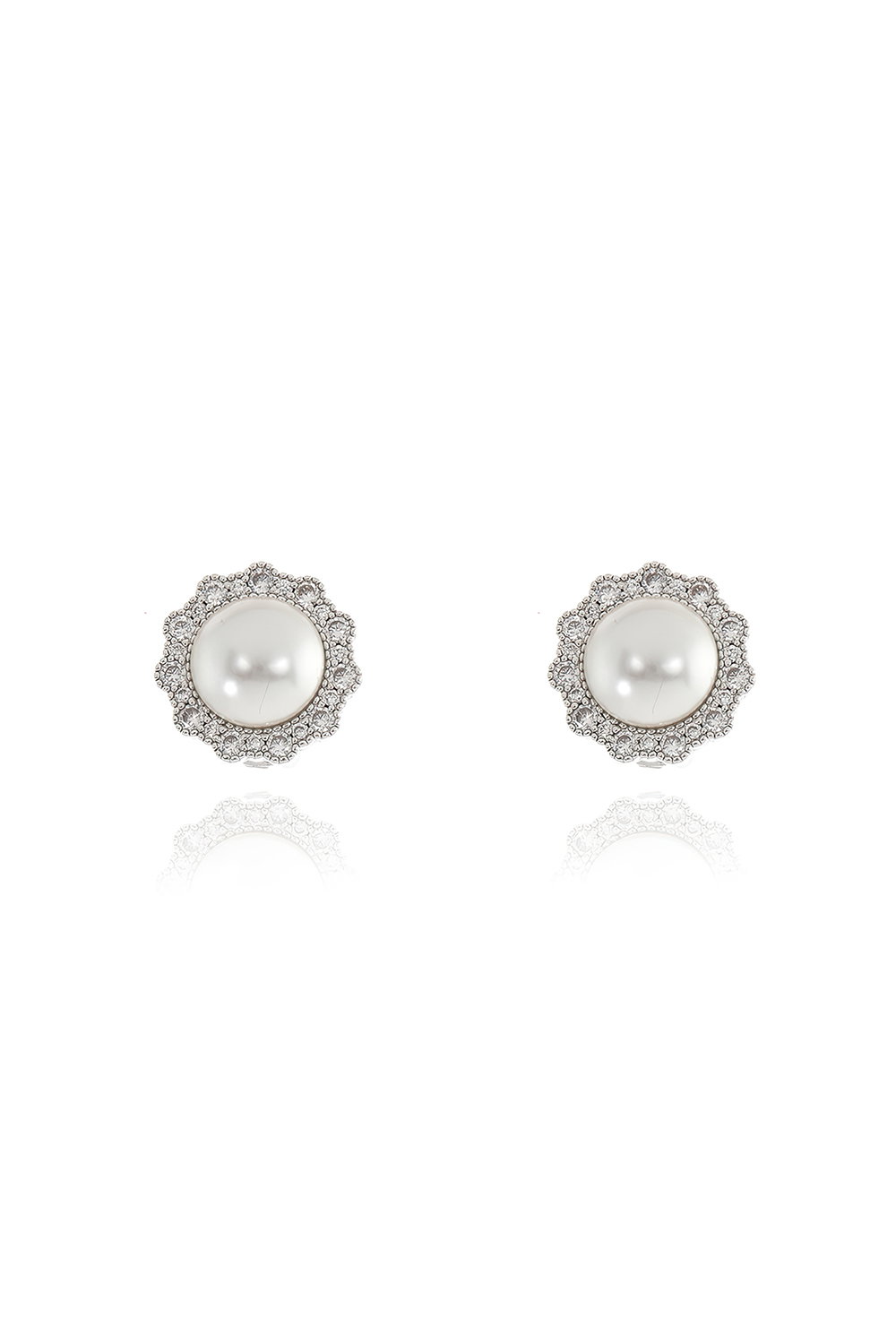 Silver Cachet London Florantine Pearl Silver Clip on Earrings, Image 1 of 2