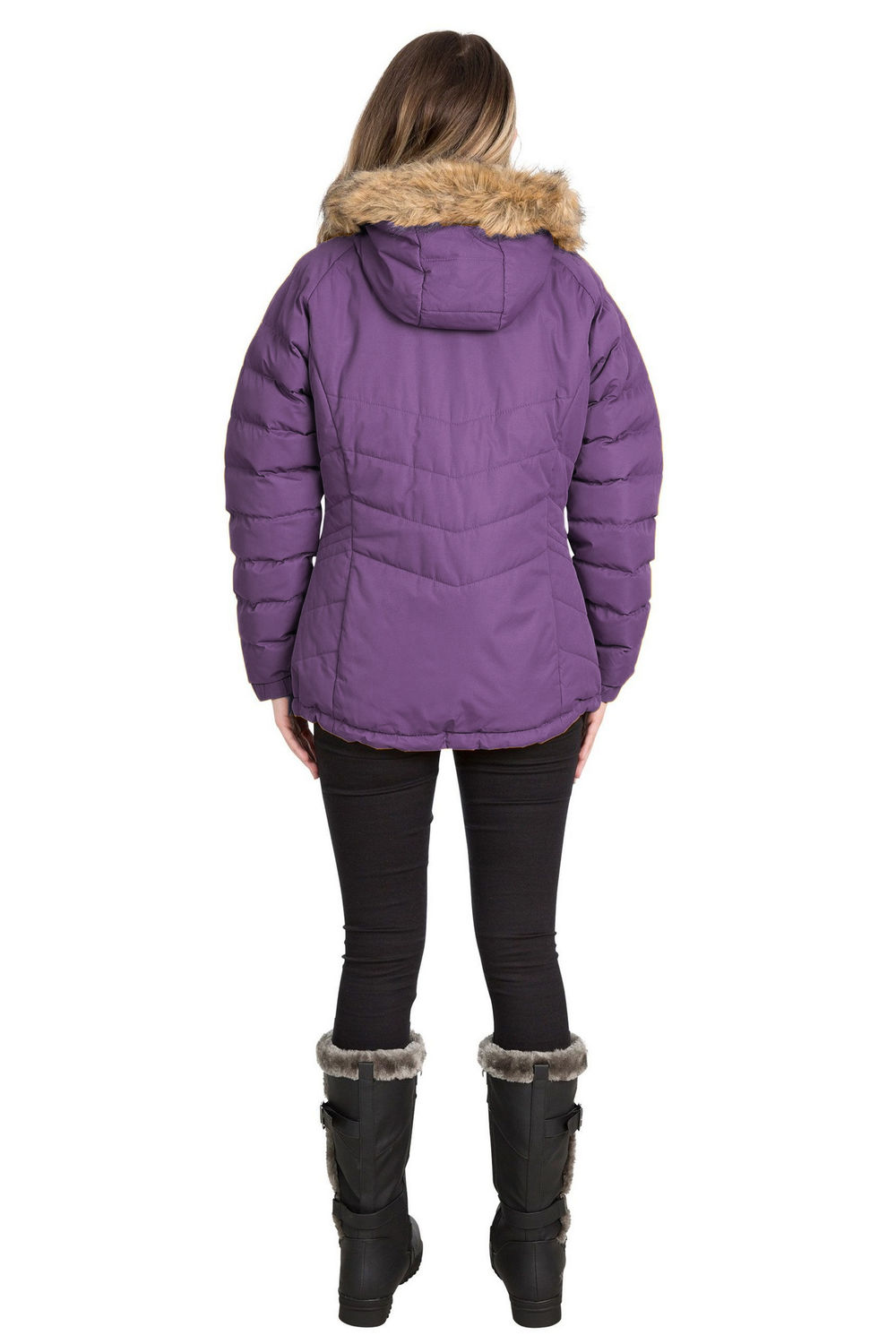 Purple Nadina Waterproof Padded Jacket, Image 3 of 3