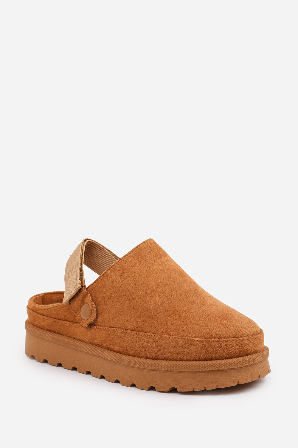 Tan 'Aurelia' Slip On Adjustable Strap Mini Boots, Image 2 of 4