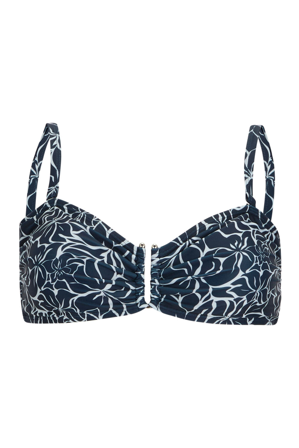 Navy Aceana III Petal Bikini Top, Image 2 of 6