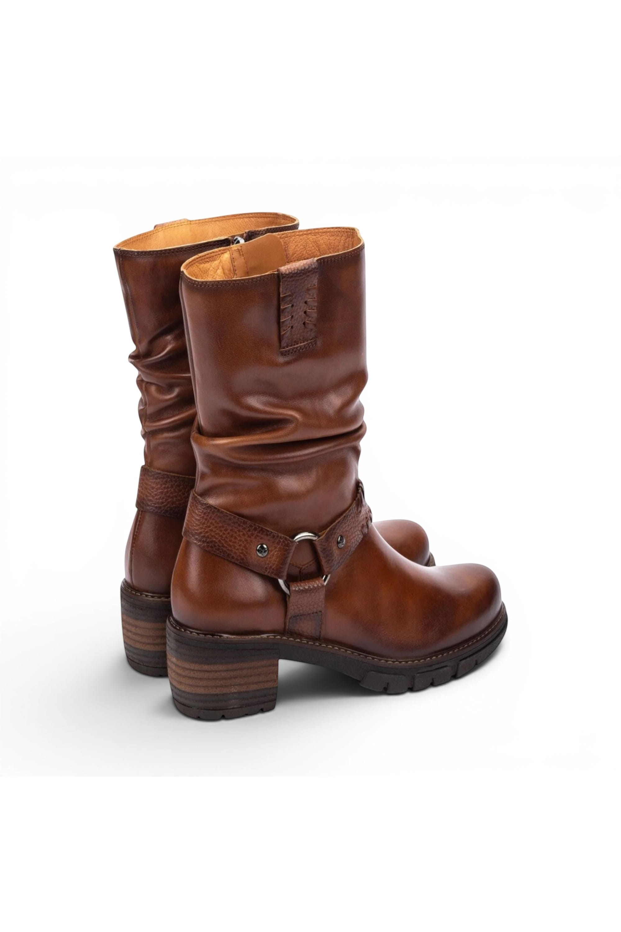 Brown Womens Tall Heel Ankle Boots -W1T-9590C1, Image 4 of 7