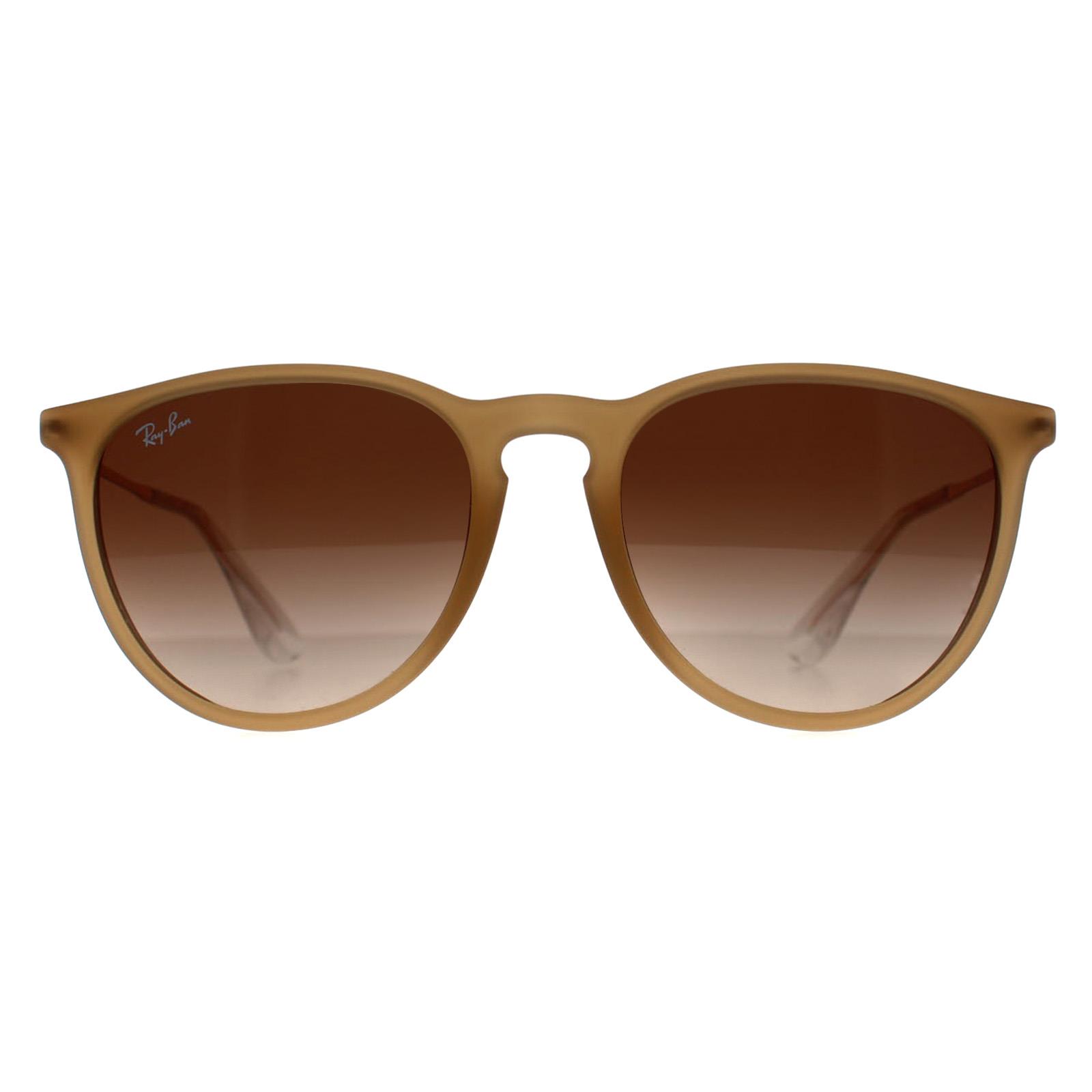 Beige Round Polished Rubber Beige Gradient Brown RB4171 Erika, Image 1 of 3