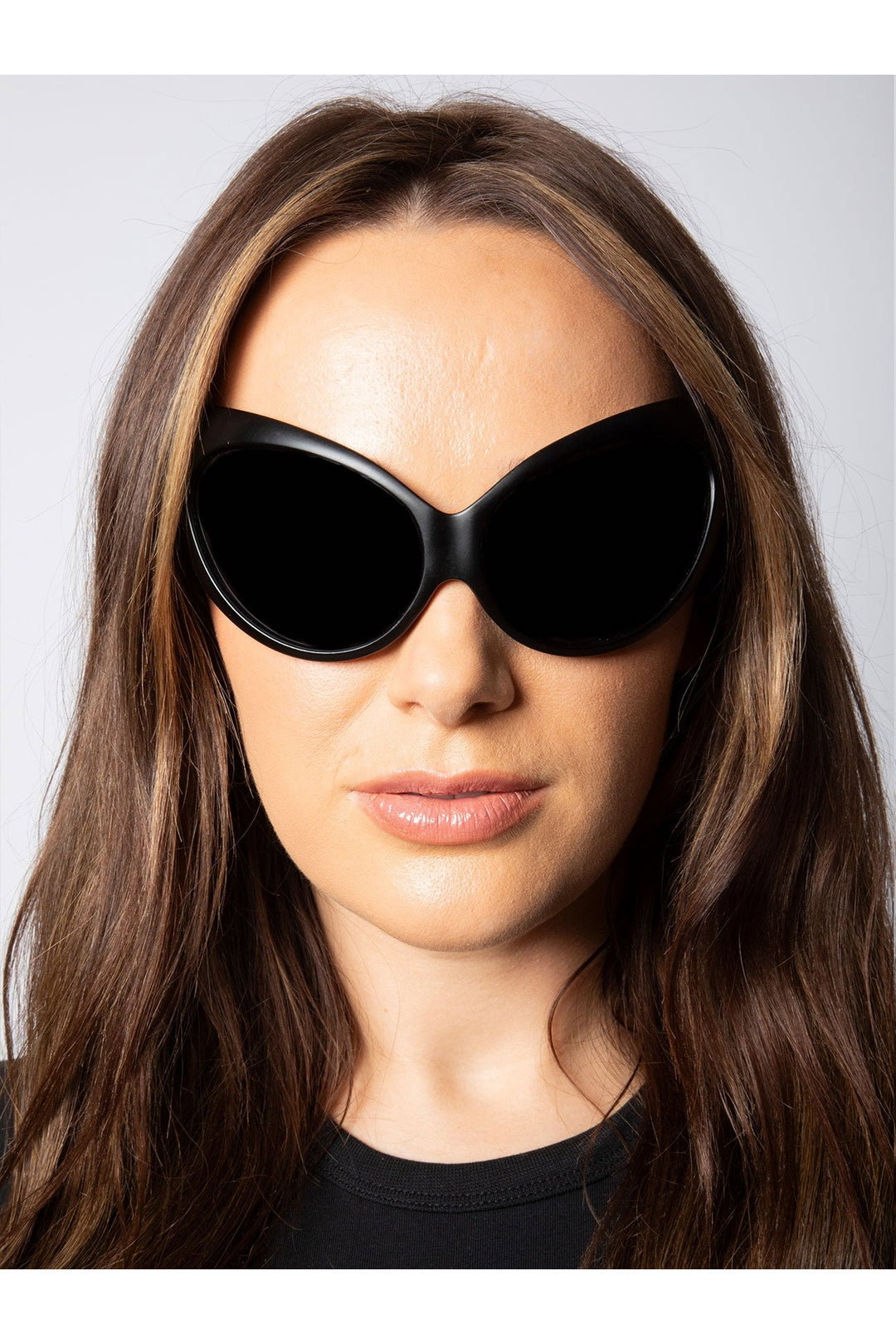 Black Ultra Curved Wrap Around Sunglasses in Black, Image 6 of 6