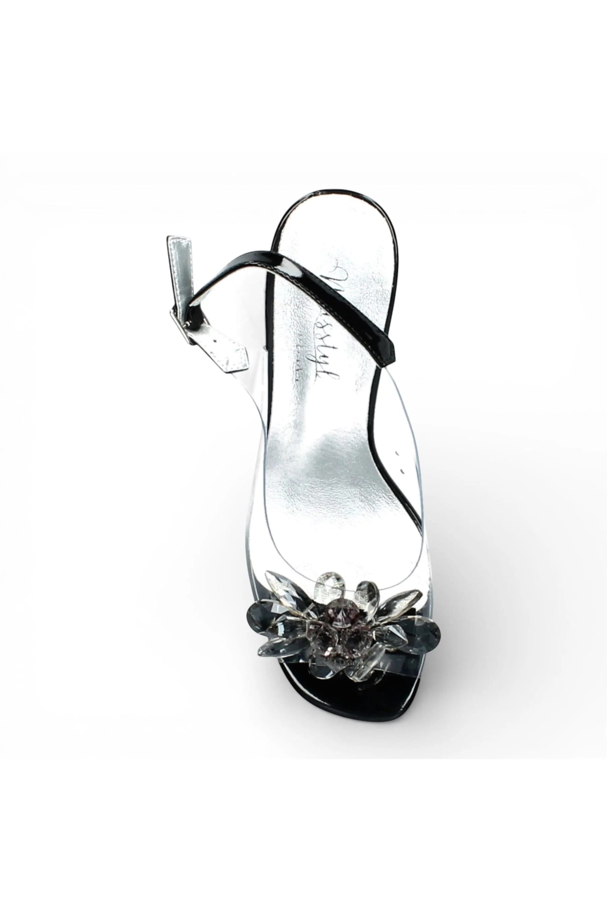 Black Women’s Crystal Heel Sandals - Mira 01, Image 7 of 7