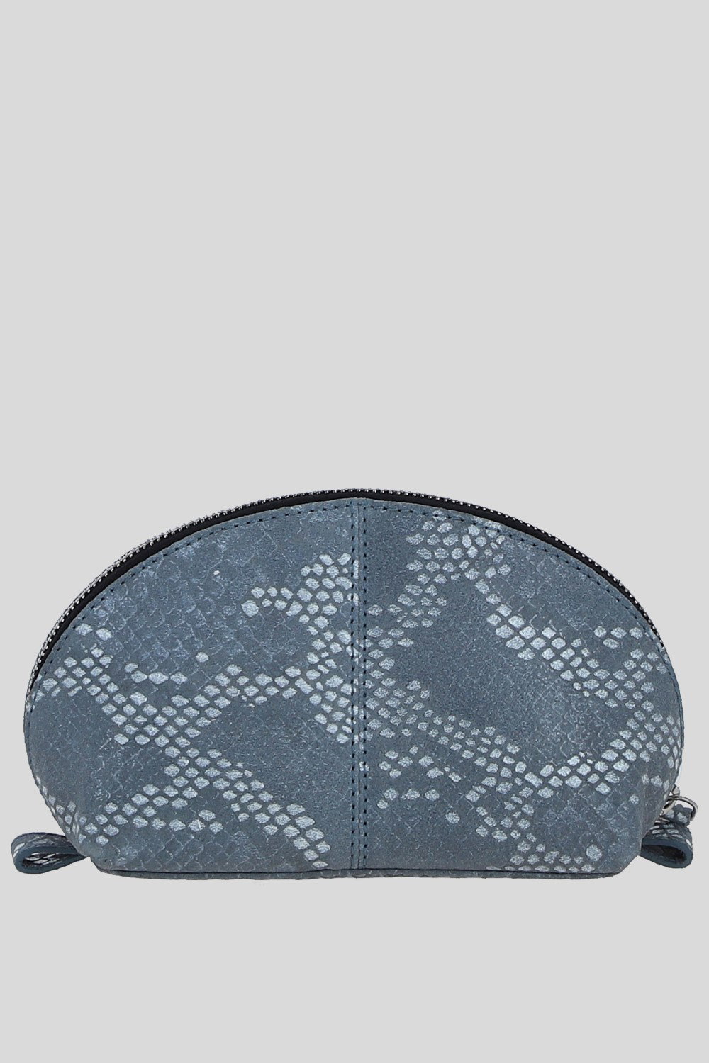 Grey Ashwood Leather Grey 'Philippa' Real Leather Makeup Bag, Image 3 of 4