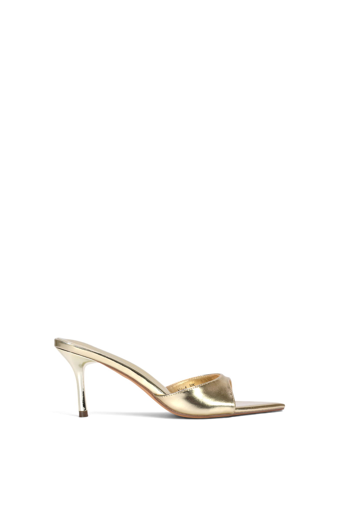 Black 'Kallie' Slip On Stiletto Heeled Mules With Open Toe