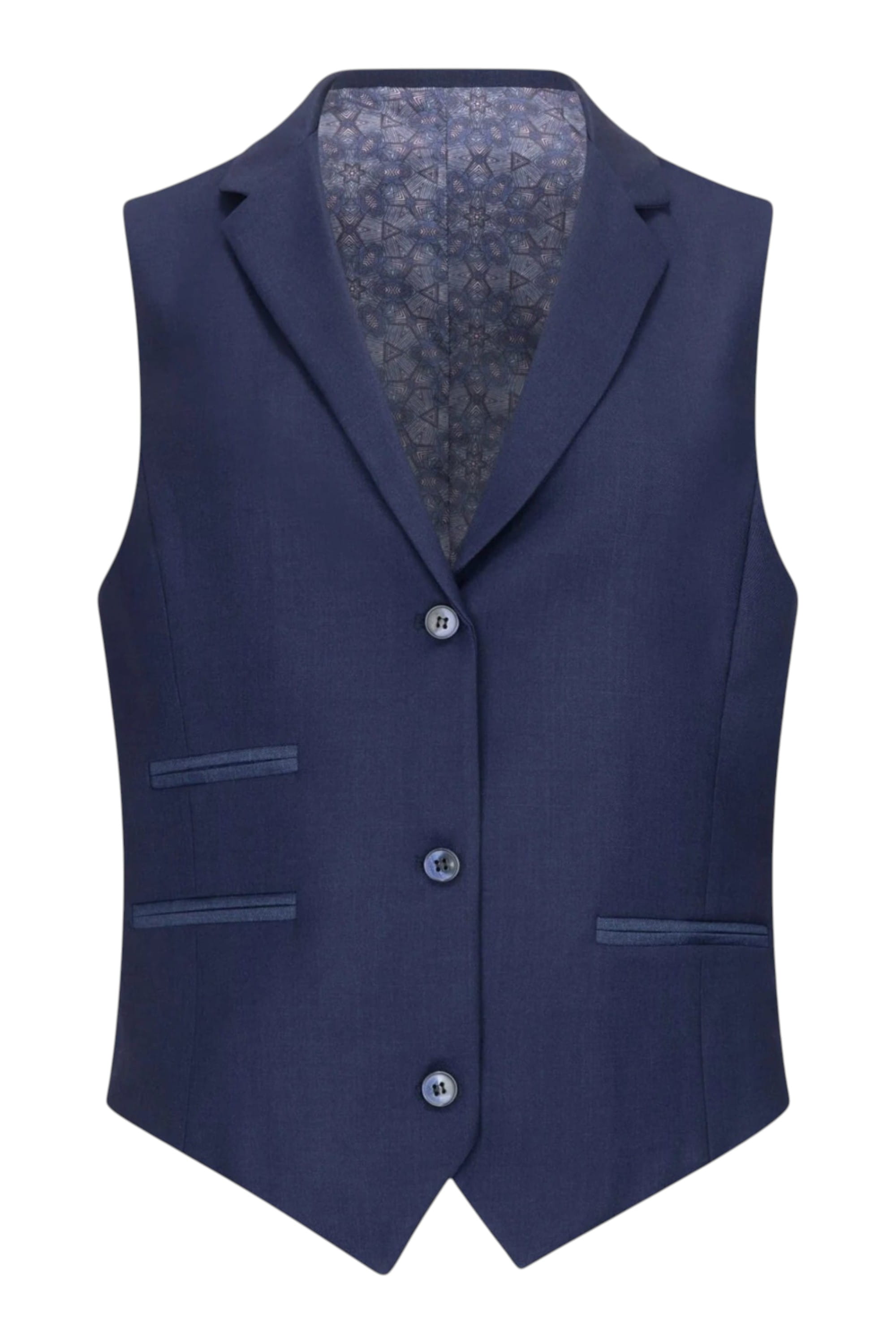 Navy Infinity Leather Navy Womens 3 Piece Plain Navy Formal Office Suit, Image 5 of 8