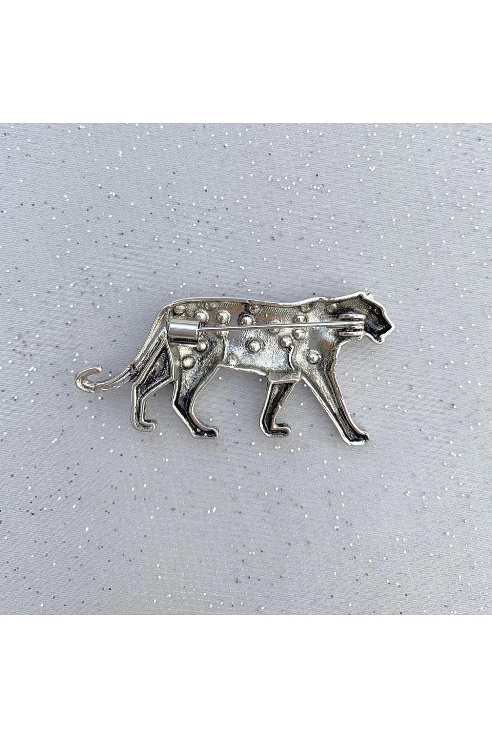 Silver Tiger Brooch, Image 3 of 4