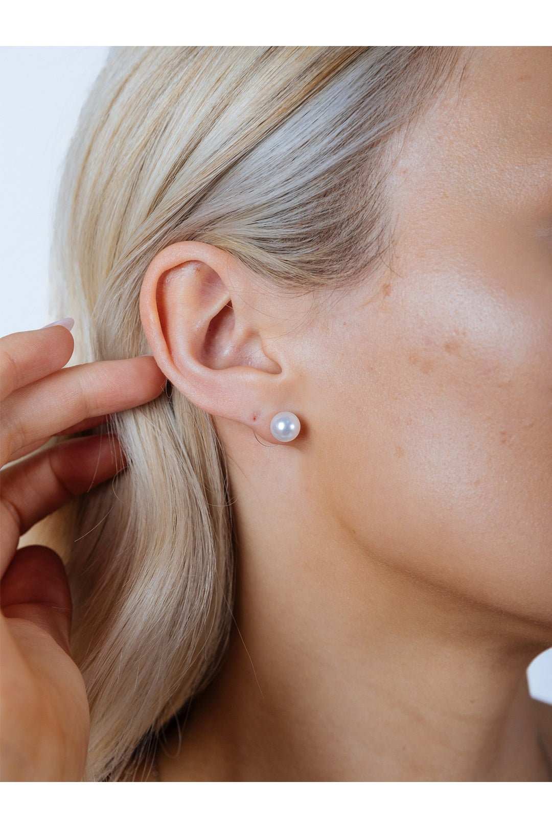 Gold Pearl Leaf Earrings - Gift Boxed, Image 3 of 6