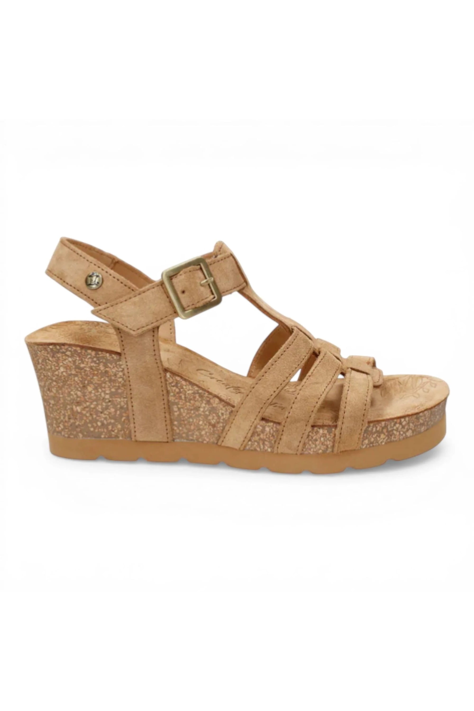 Brown Womens Suede Wedge Heel Sandals-Vero B1, Image 1 of 8