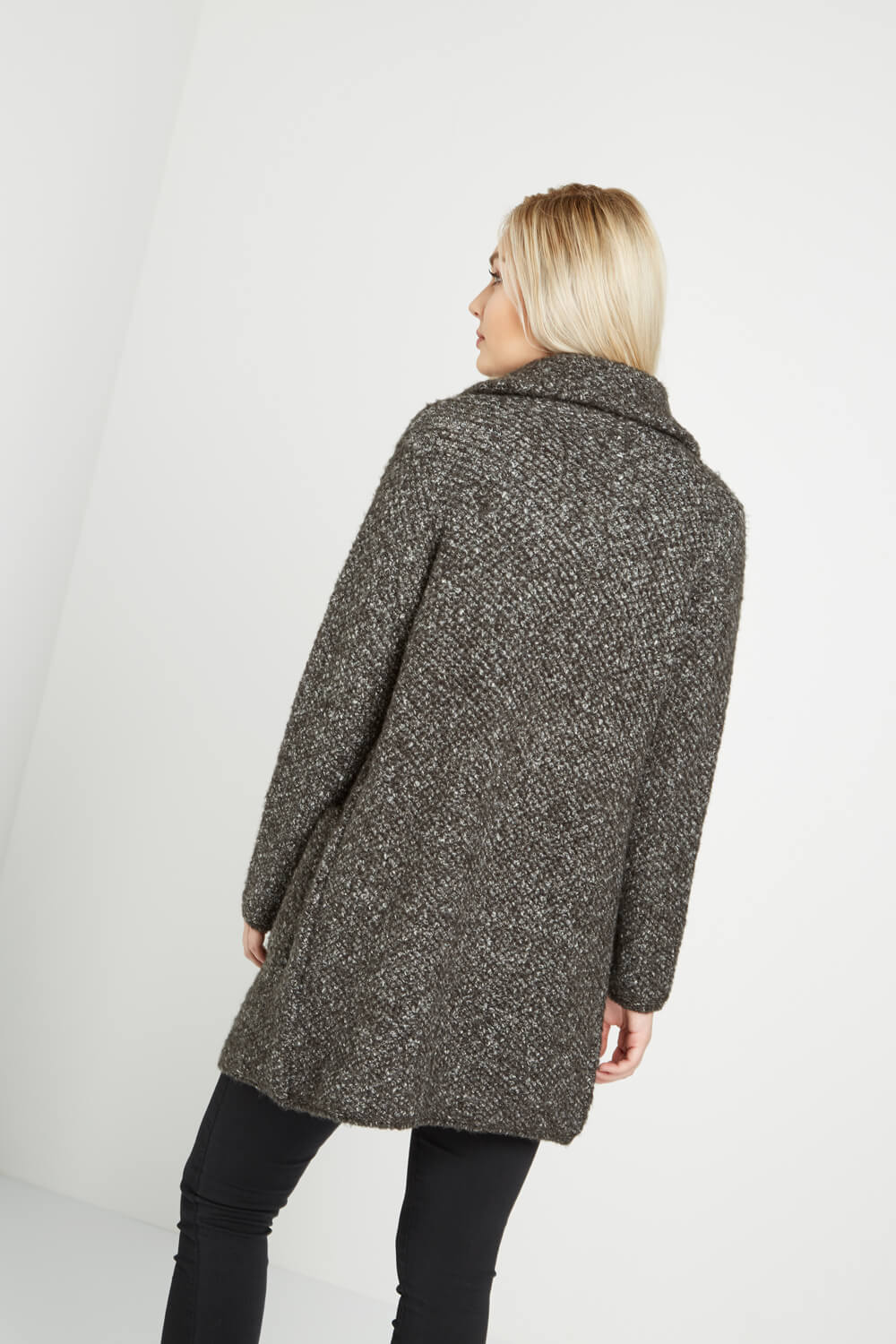 Charcoal Longline Coatigan, Image 3 of 3