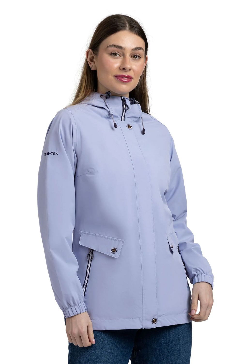 Light Blue Flourish Waterproof Jacket, Image 1 of 4