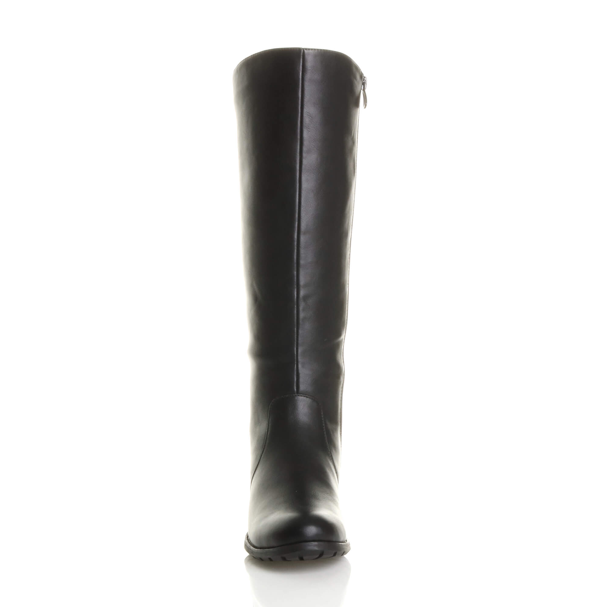 Black AJVANI Black Calf Riding Boots, Image 6 of 6
