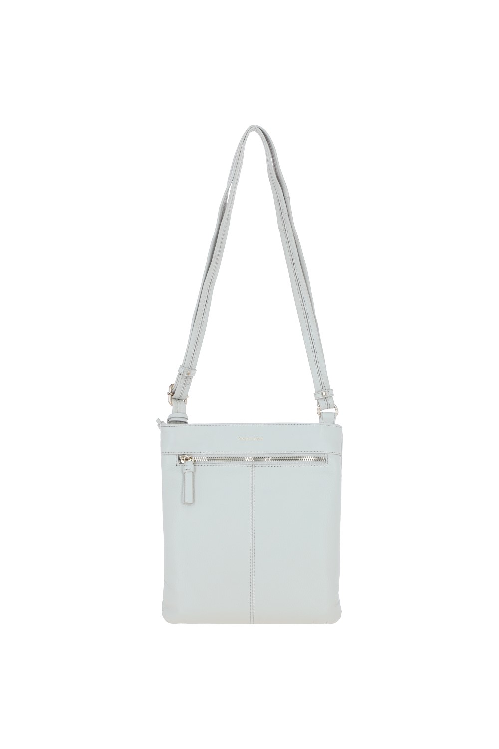 Light Grey Ashwood Leather Light Grey 'Cienna' Real Leather Crossbody Bag, Image 4 of 5