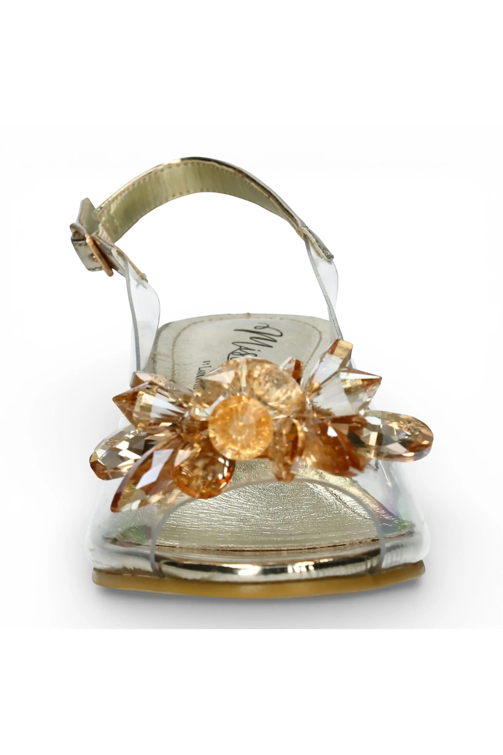 Gold Women’s Cinderella Heel Sandals-Mily-22, Image 4 of 7