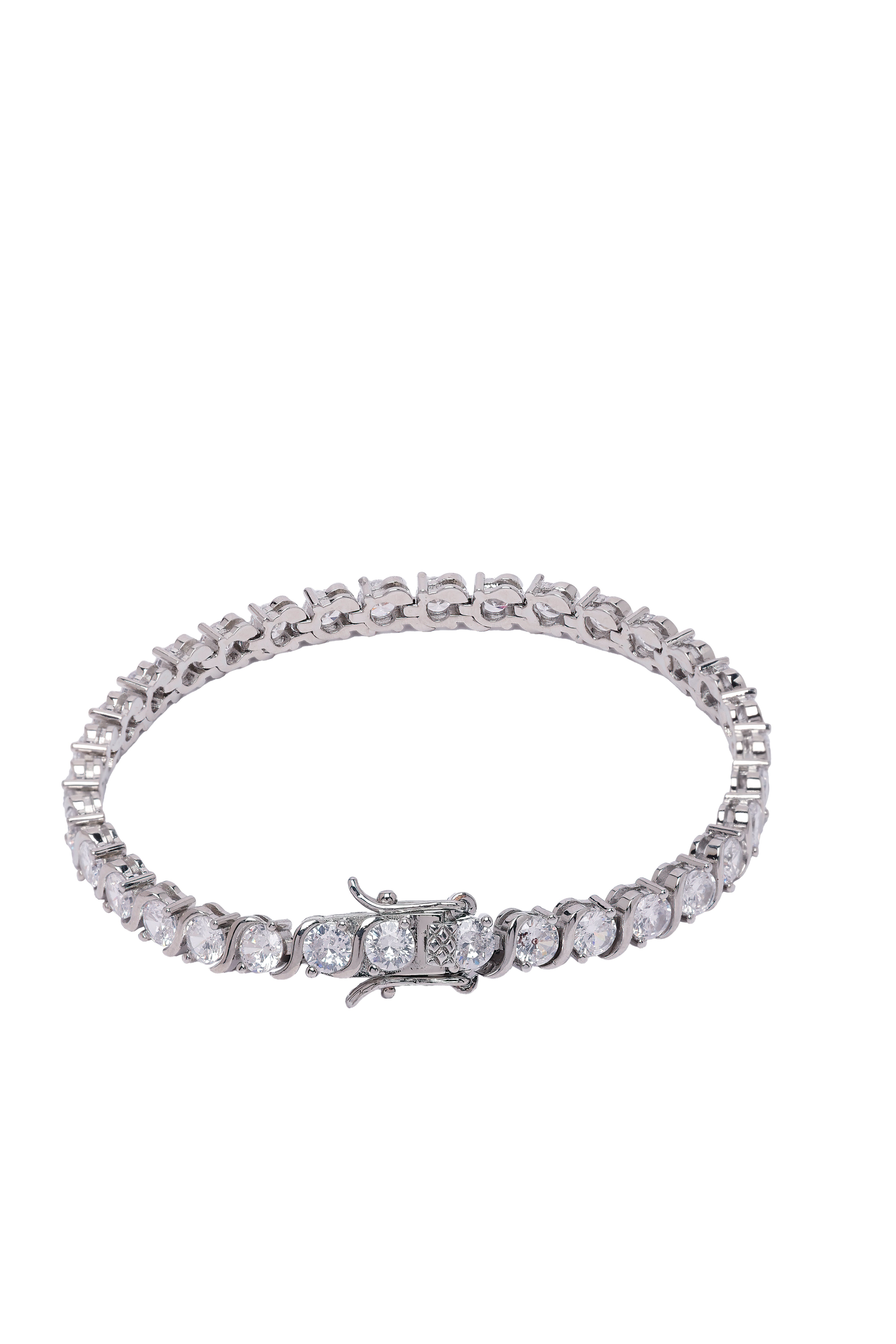 Silver Diva Dainty Tennis Bracelet, Image 3 of 5
